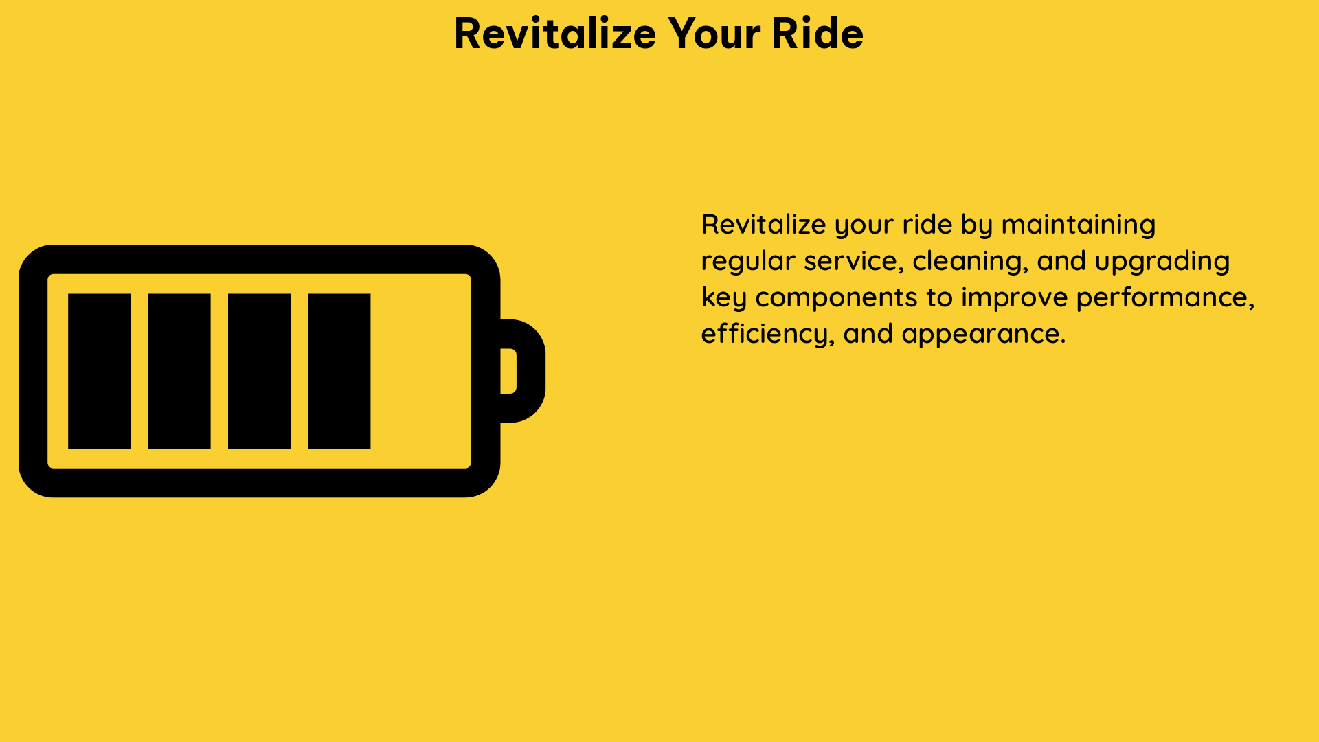 revitalize your ride