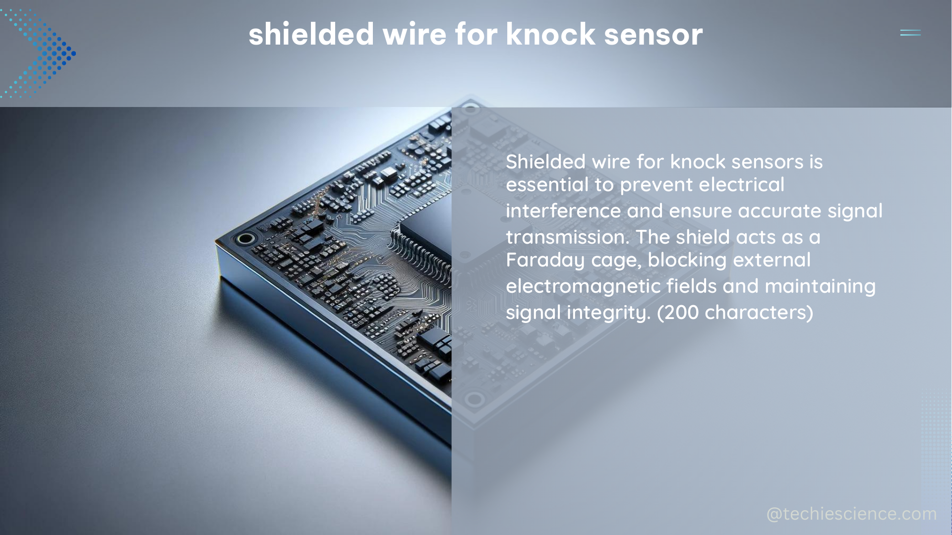 shielded wire for knock sensor