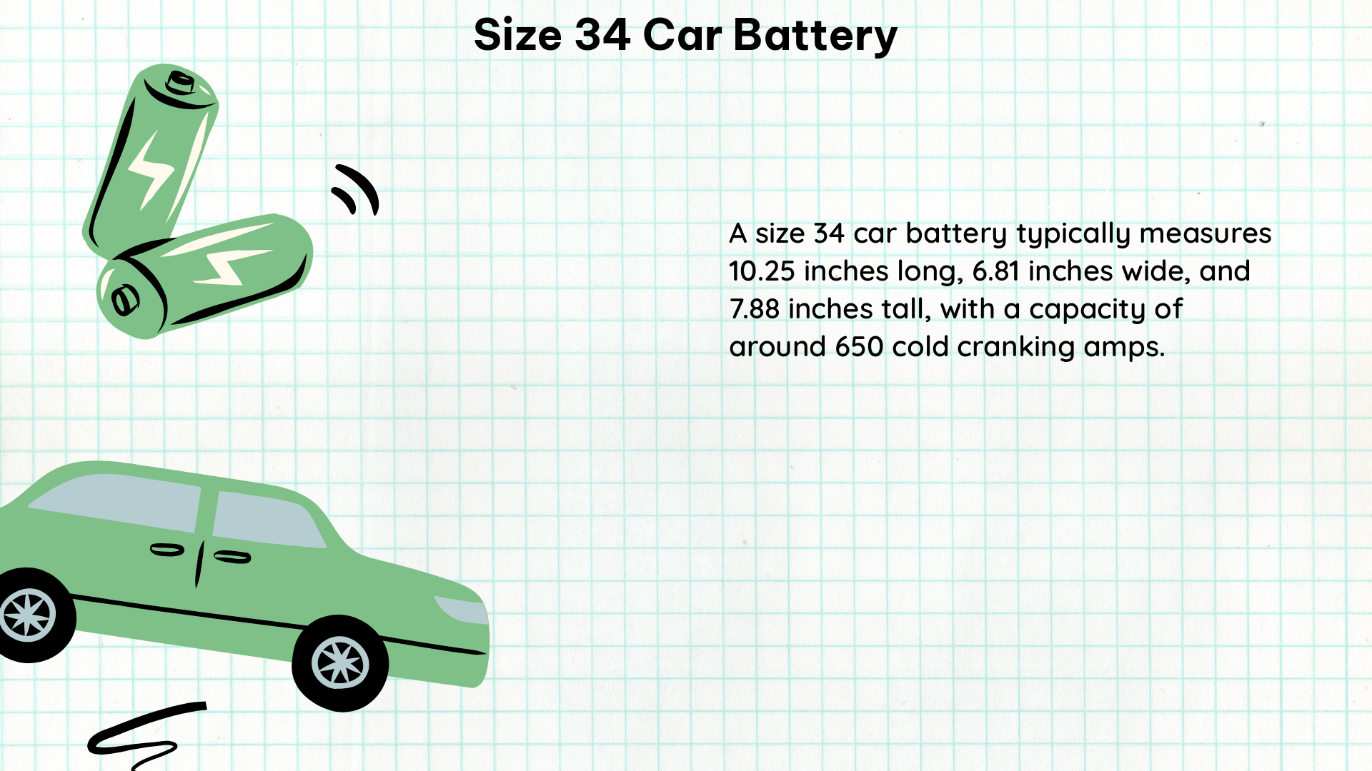 size 34 car battery