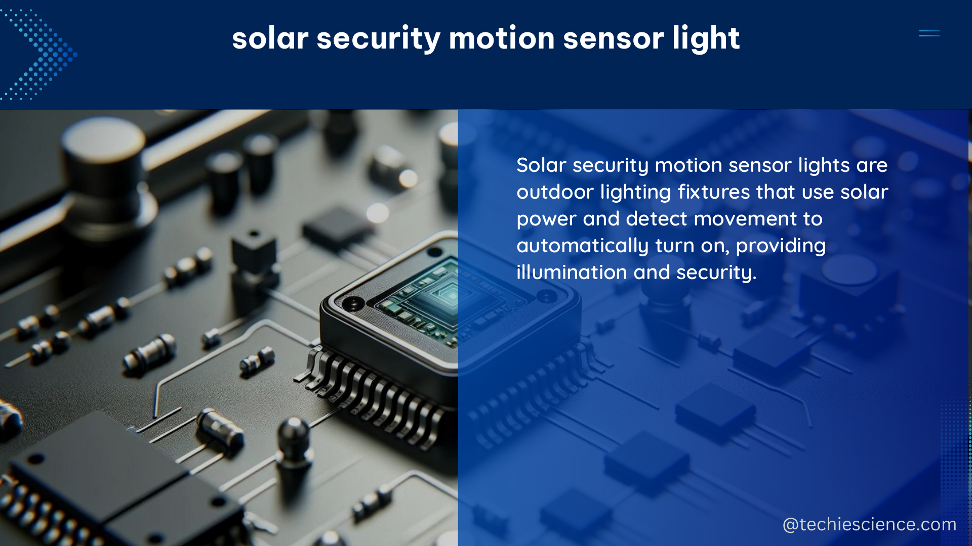 solar security motion sensor light