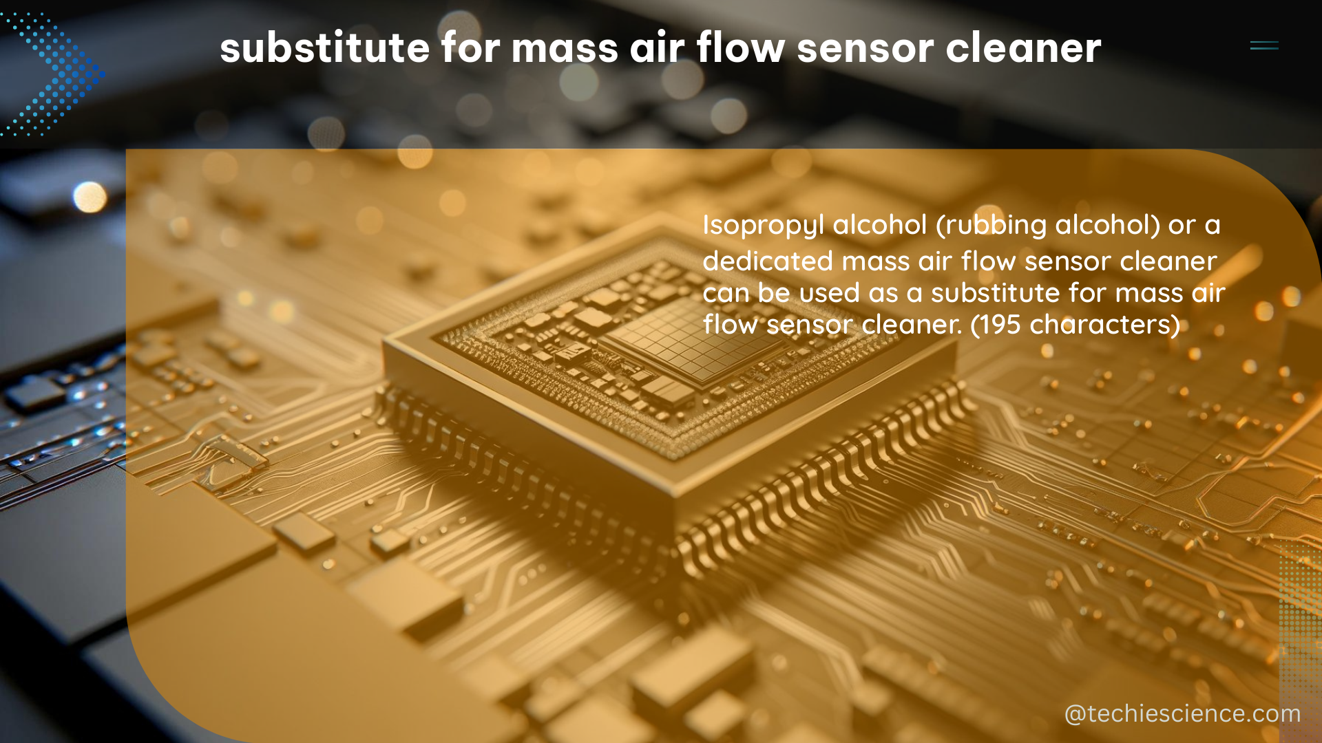 substitute for mass air flow sensor cleaner