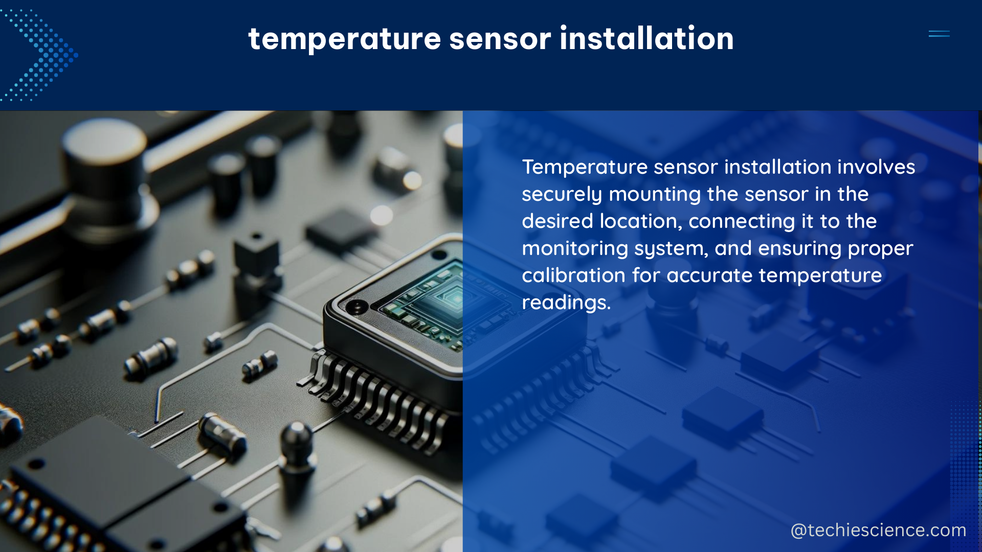 temperature sensor installation