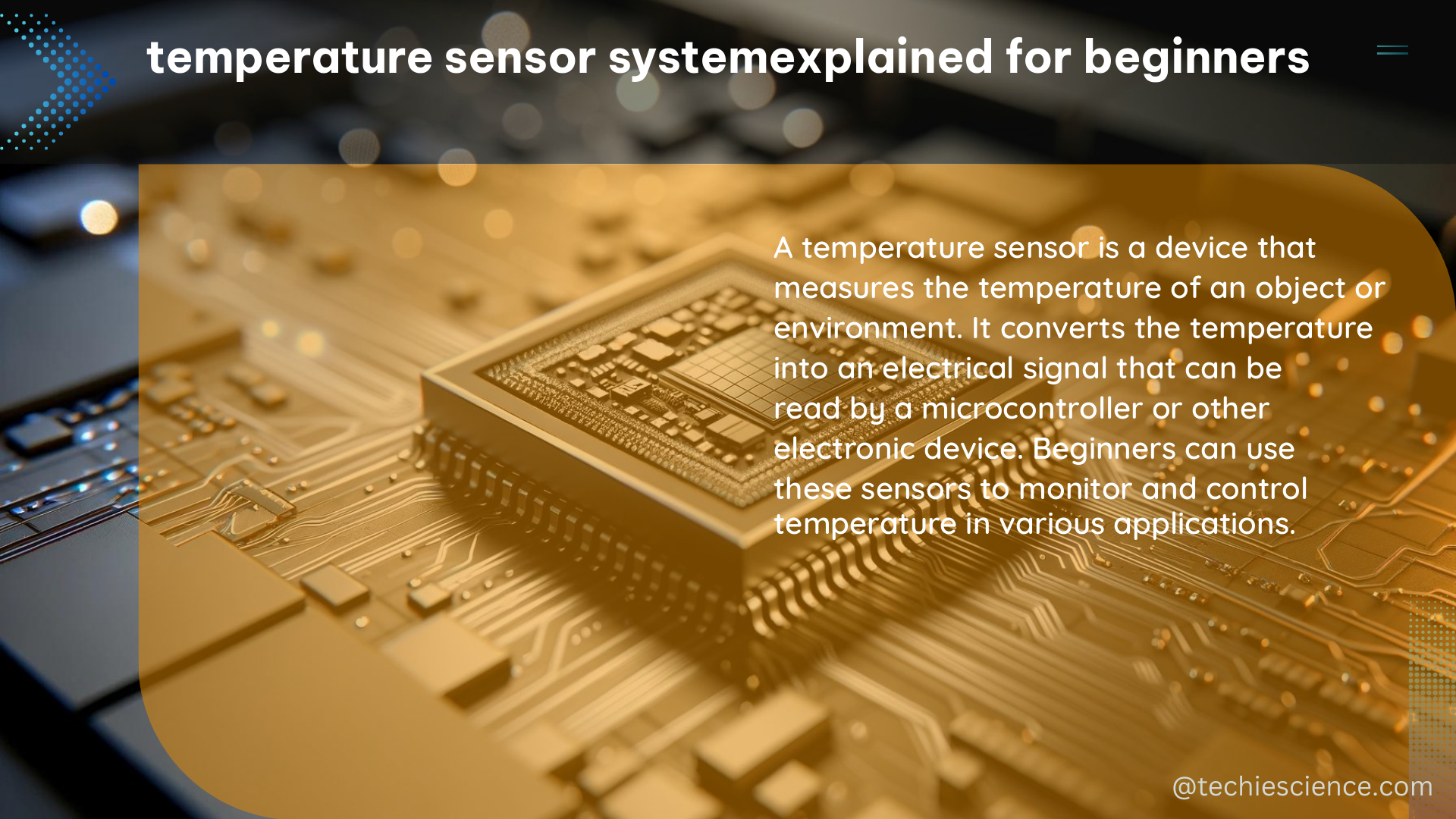 temperature sensor systemexplained for beginners