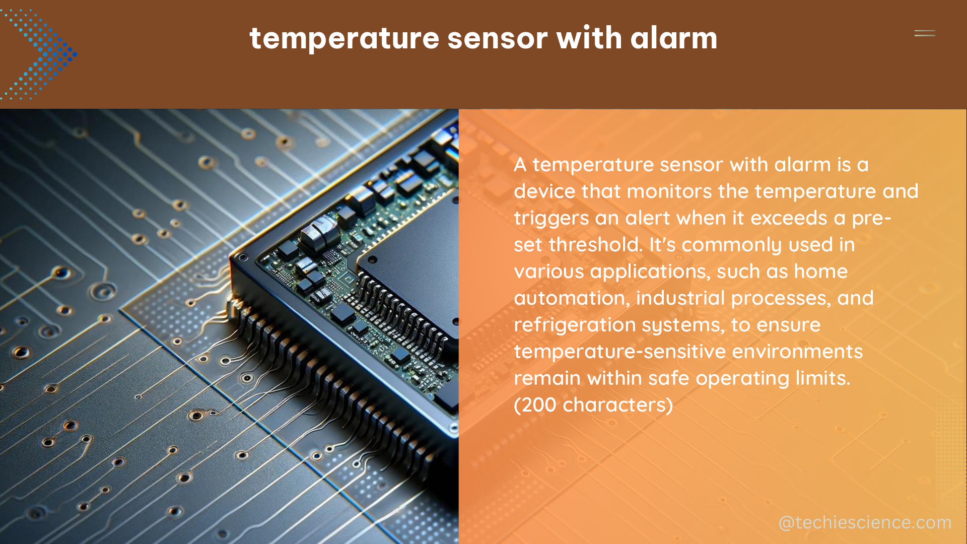 temperature sensor with alarm