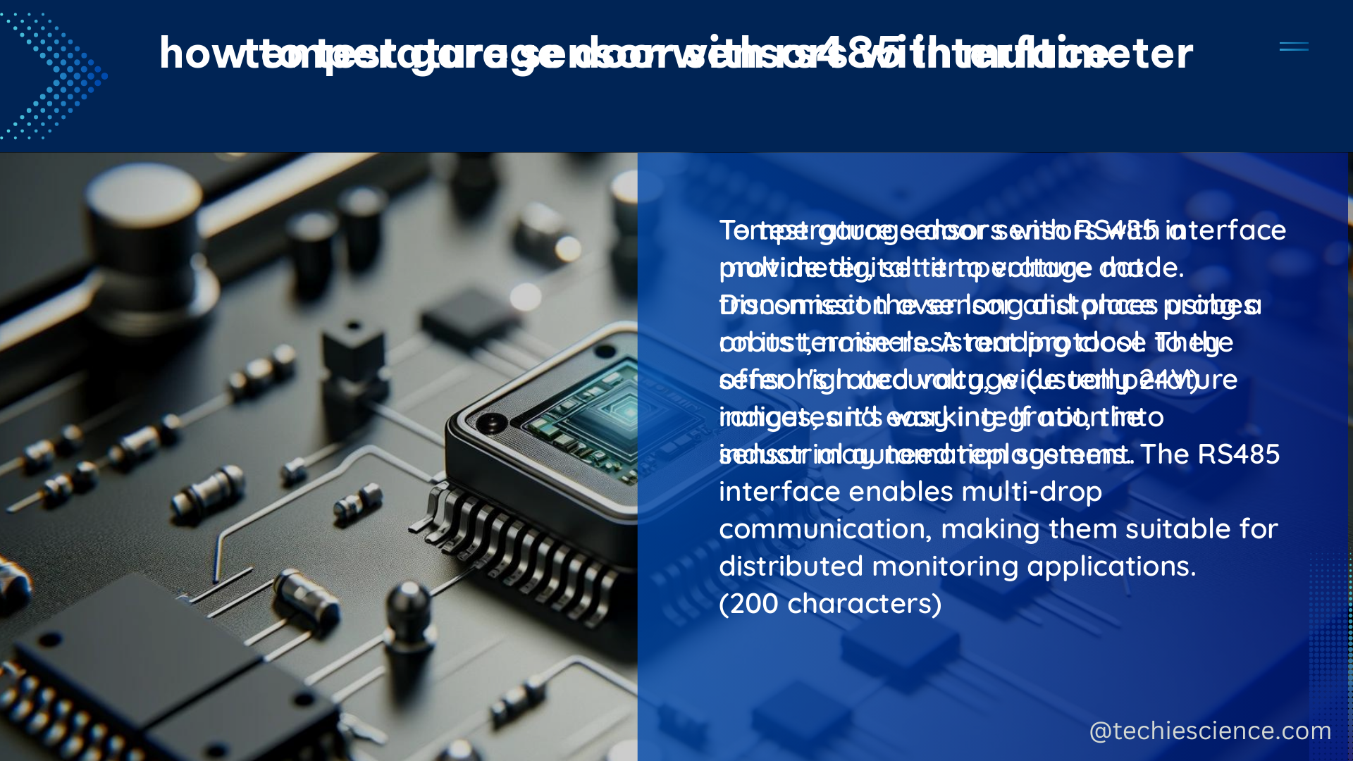 temperature sensor with rs485 interface