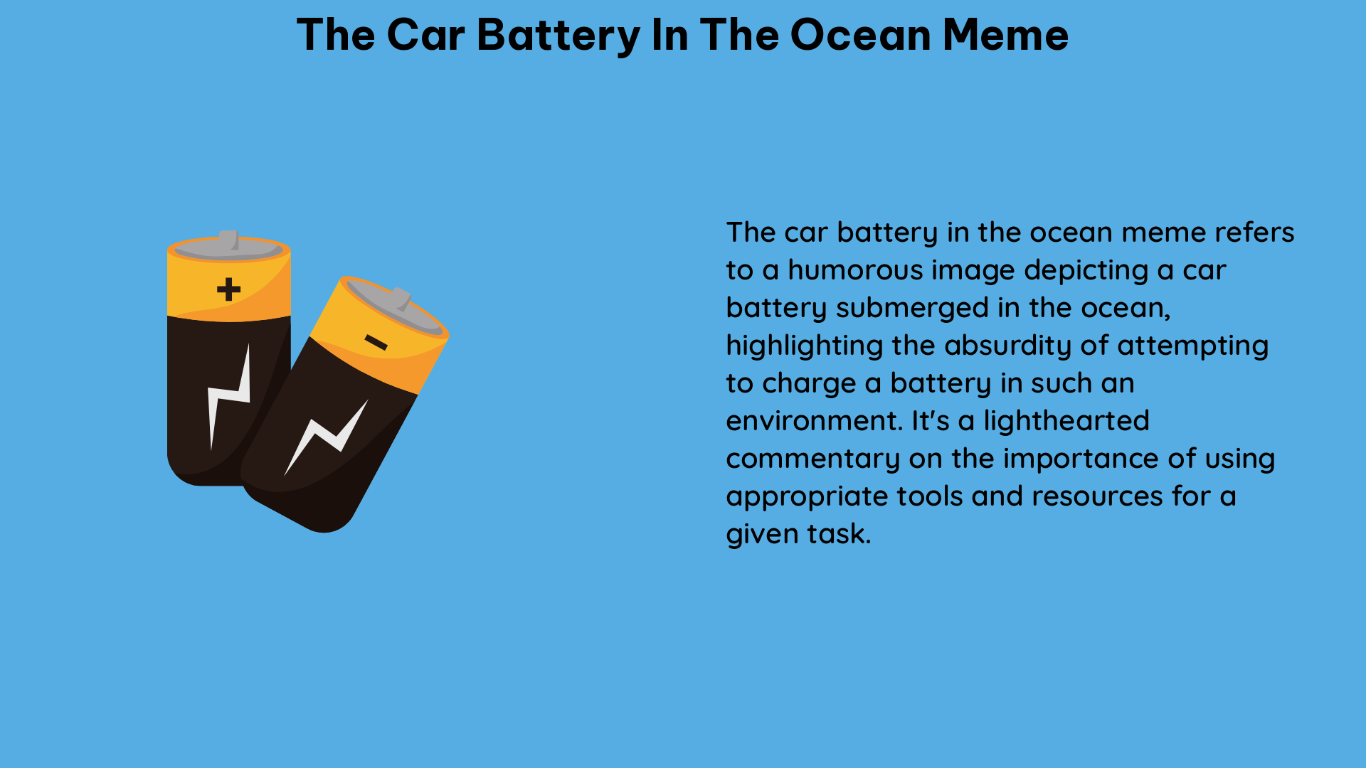 the car battery in the ocean meme