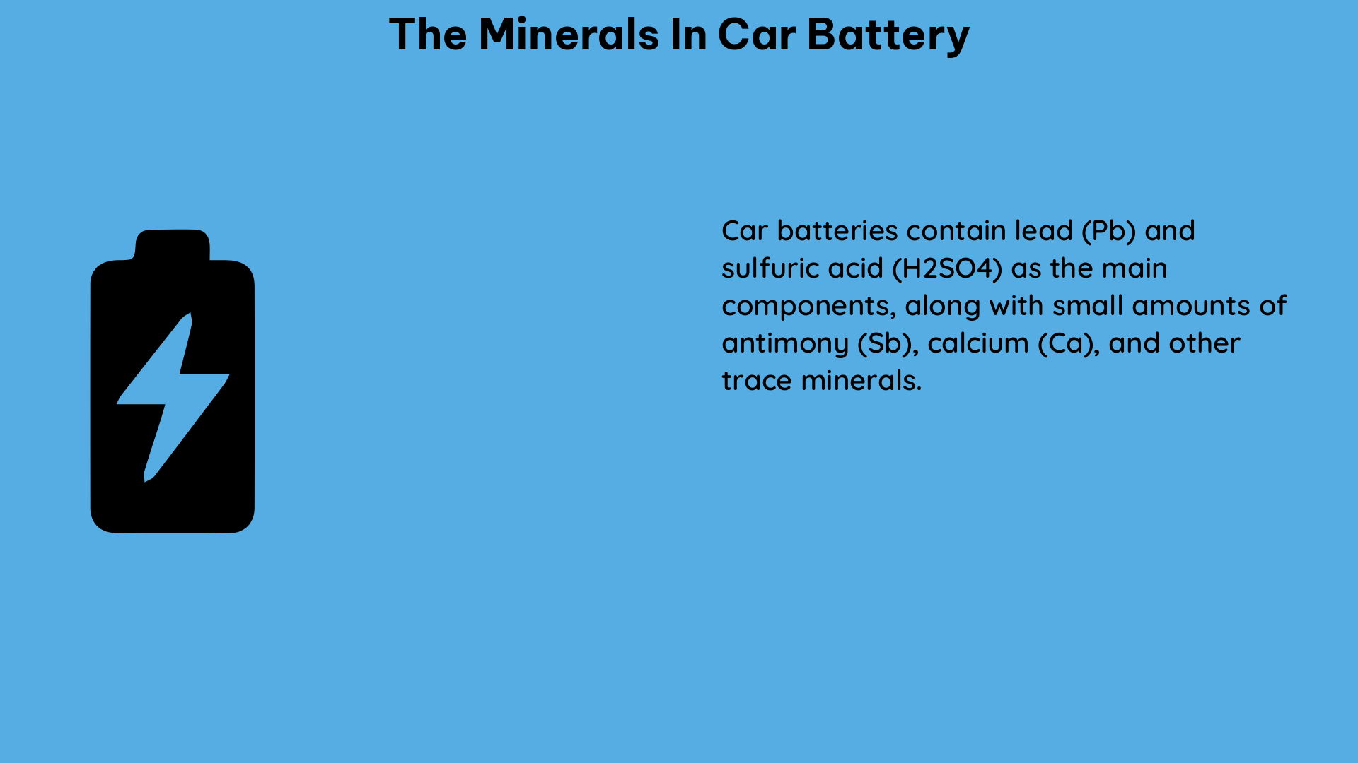 the minerals in car battery