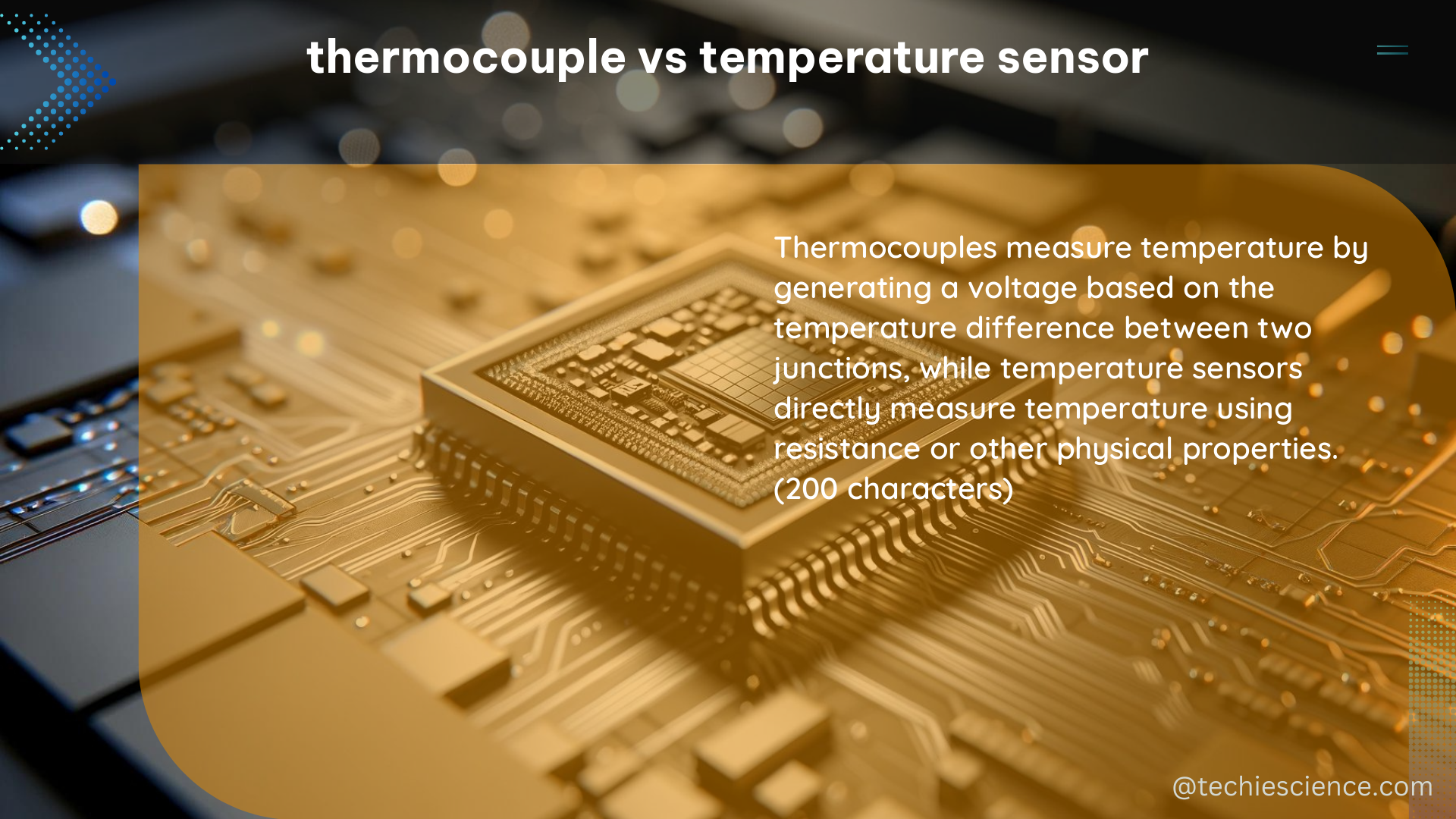 thermocouple vs temperature sensor