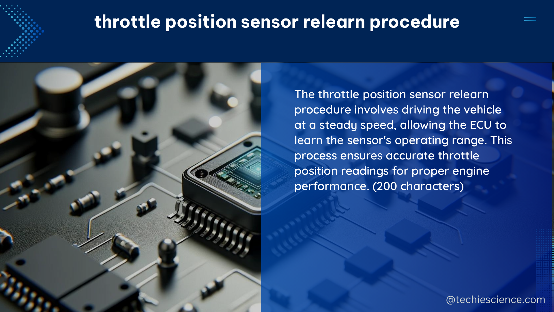 throttle position sensor relearn procedure