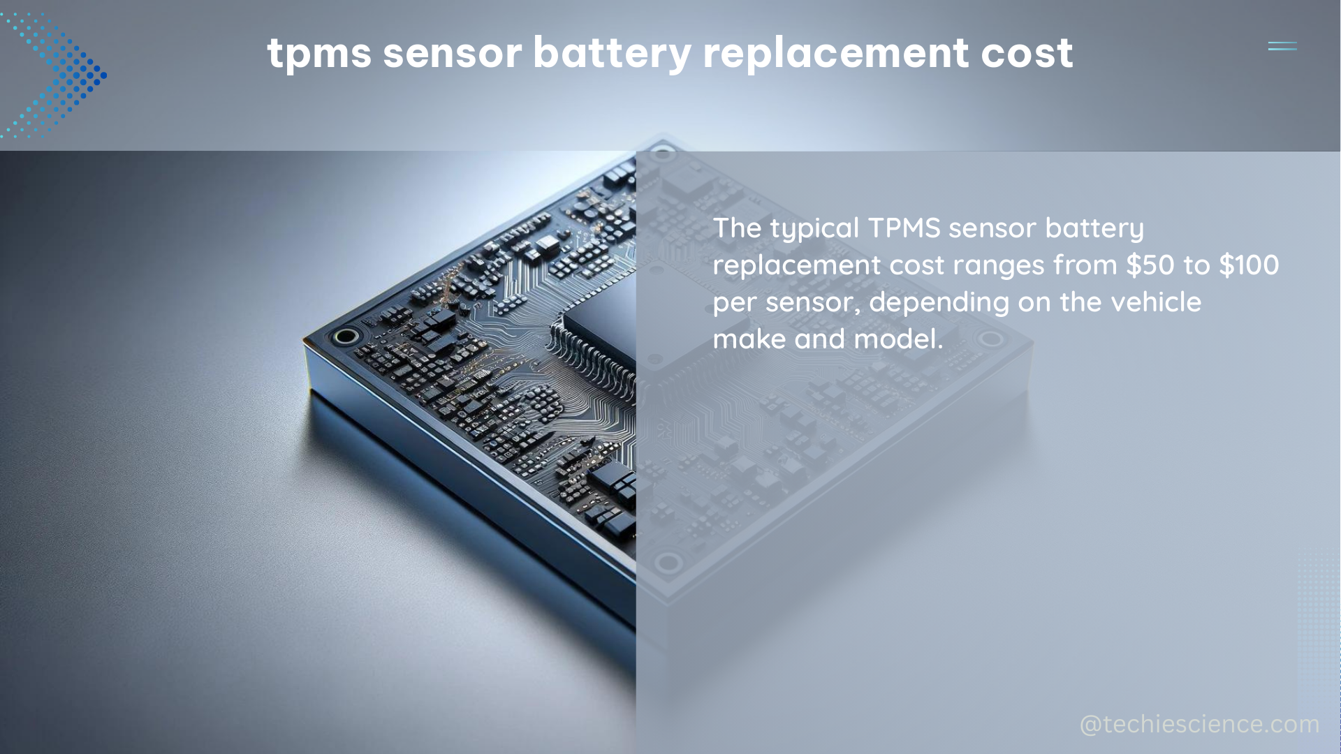 tpms sensor battery replacement cost