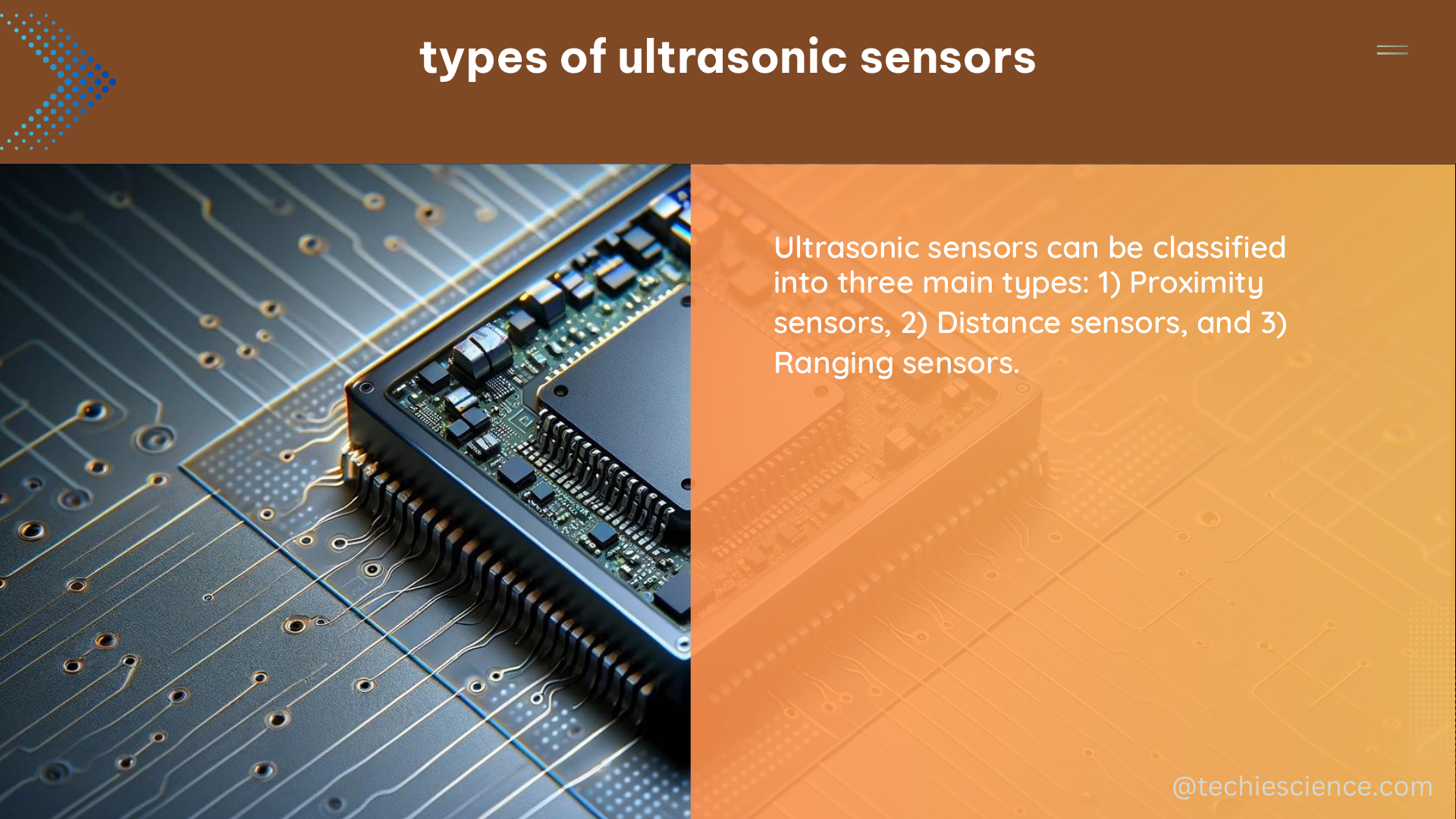 types of ultrasonic sensors