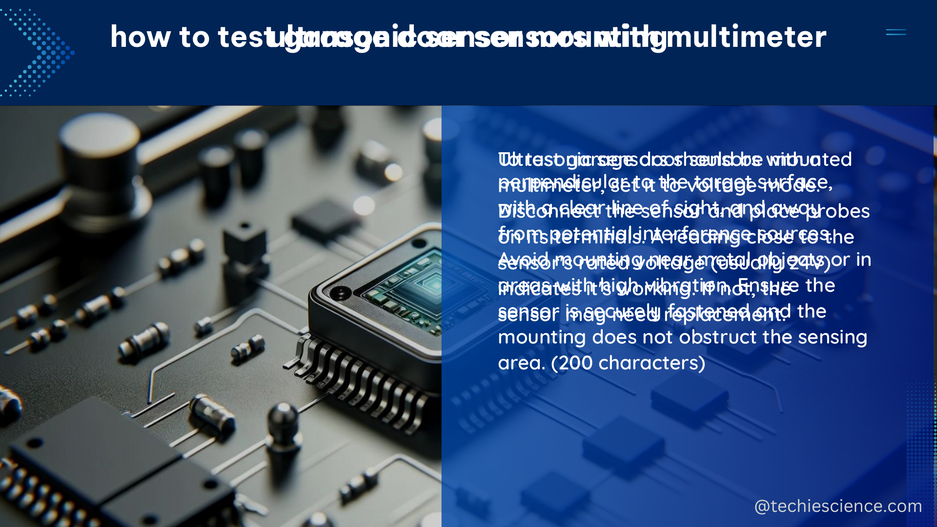 ultrasonic sensor mounting