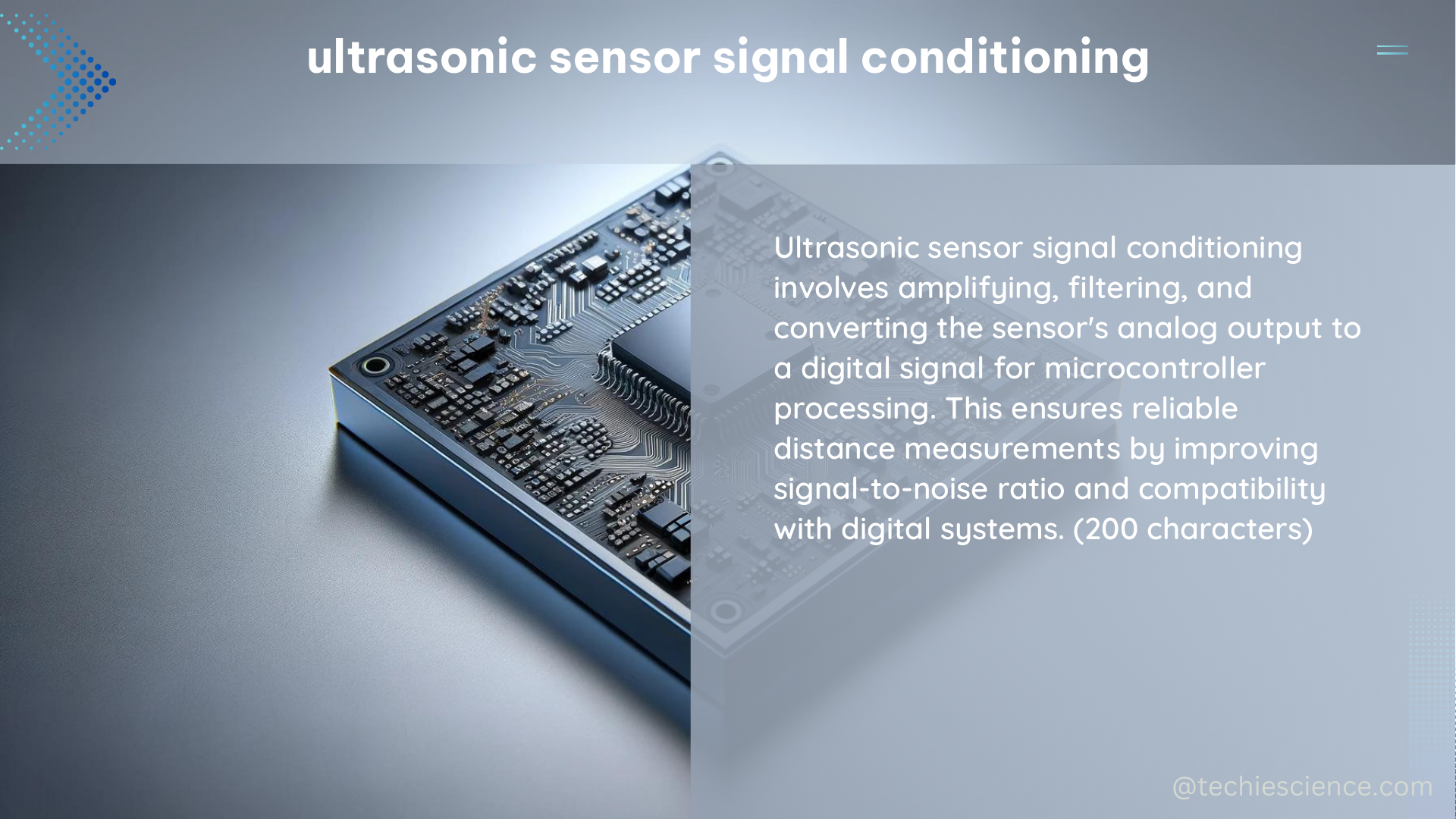 ultrasonic sensor signal conditioning