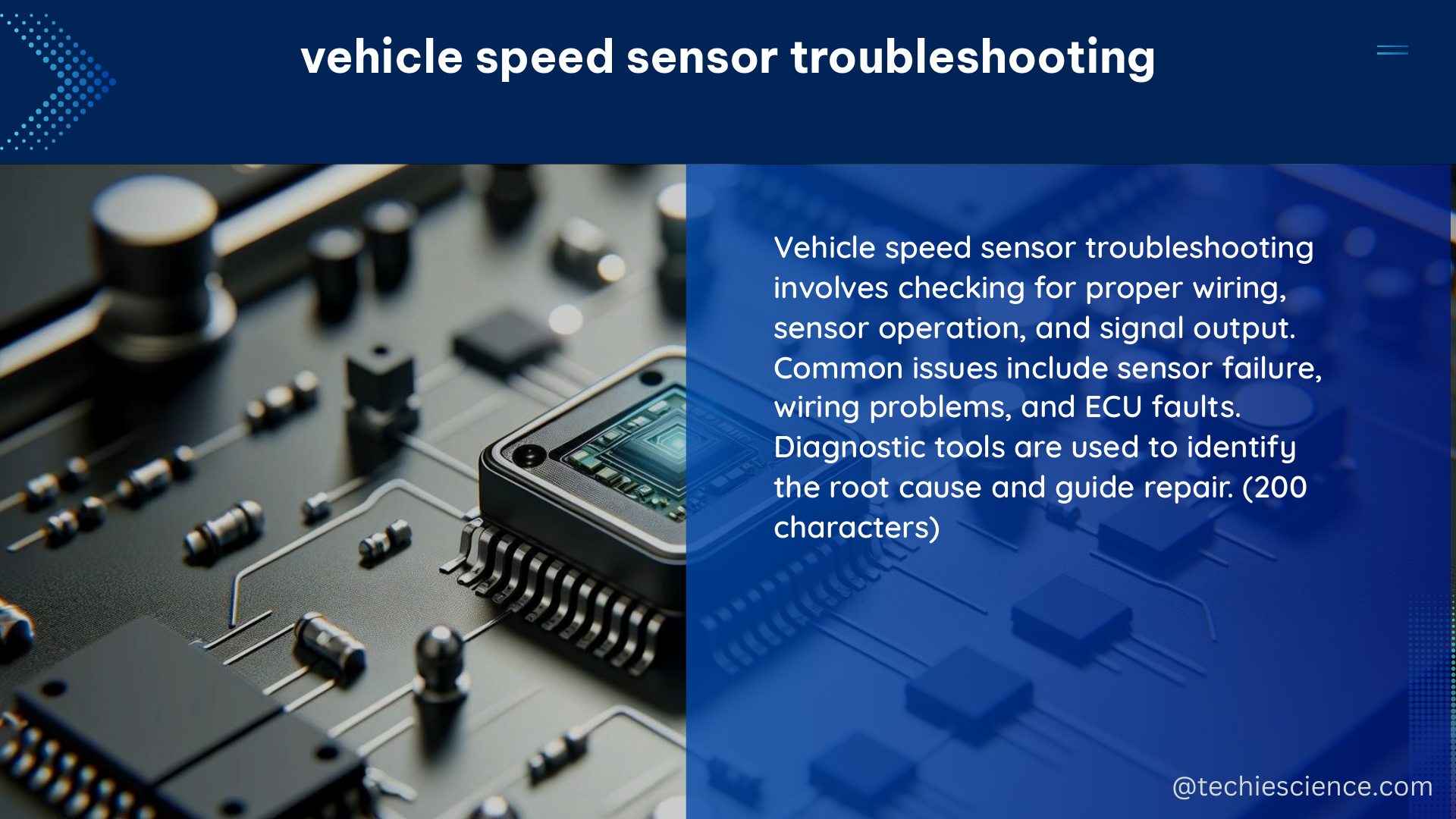 vehicle speed sensor troubleshooting