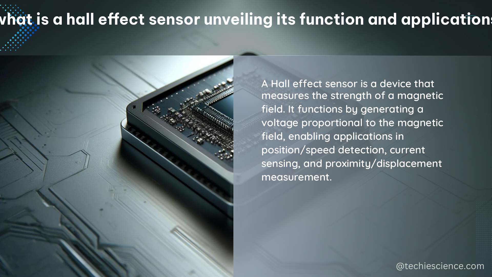 what is a hall effect sensor unveiling its function and applications