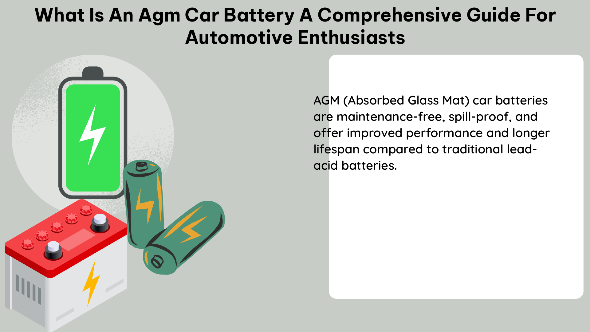 what is an agm car battery a comprehensive guide for automotive enthusiasts