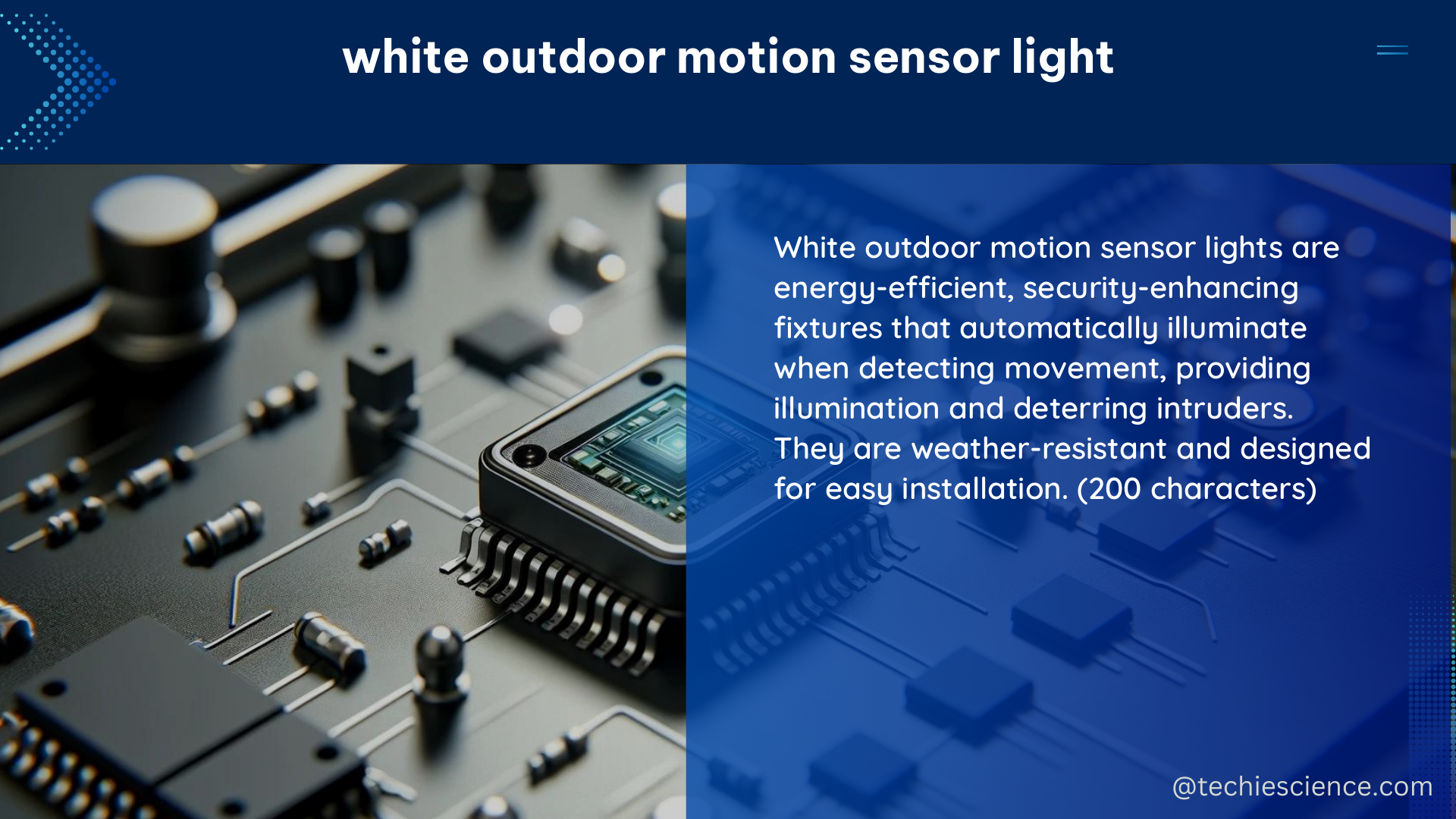 white outdoor motion sensor light