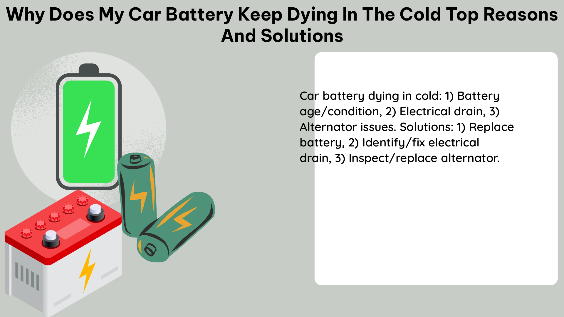 why does my car battery keep dying in the cold top reasons and solutions