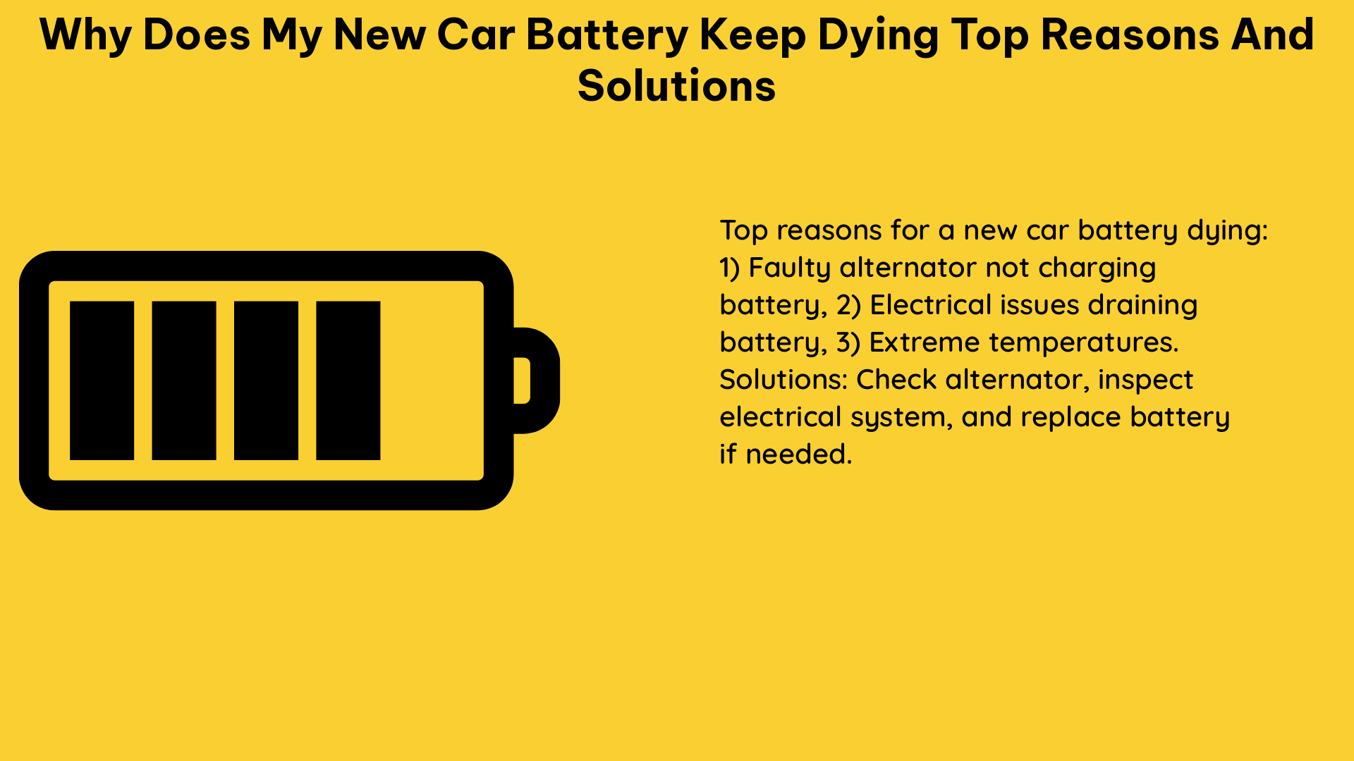 why does my new car battery keep dying top reasons and solutions