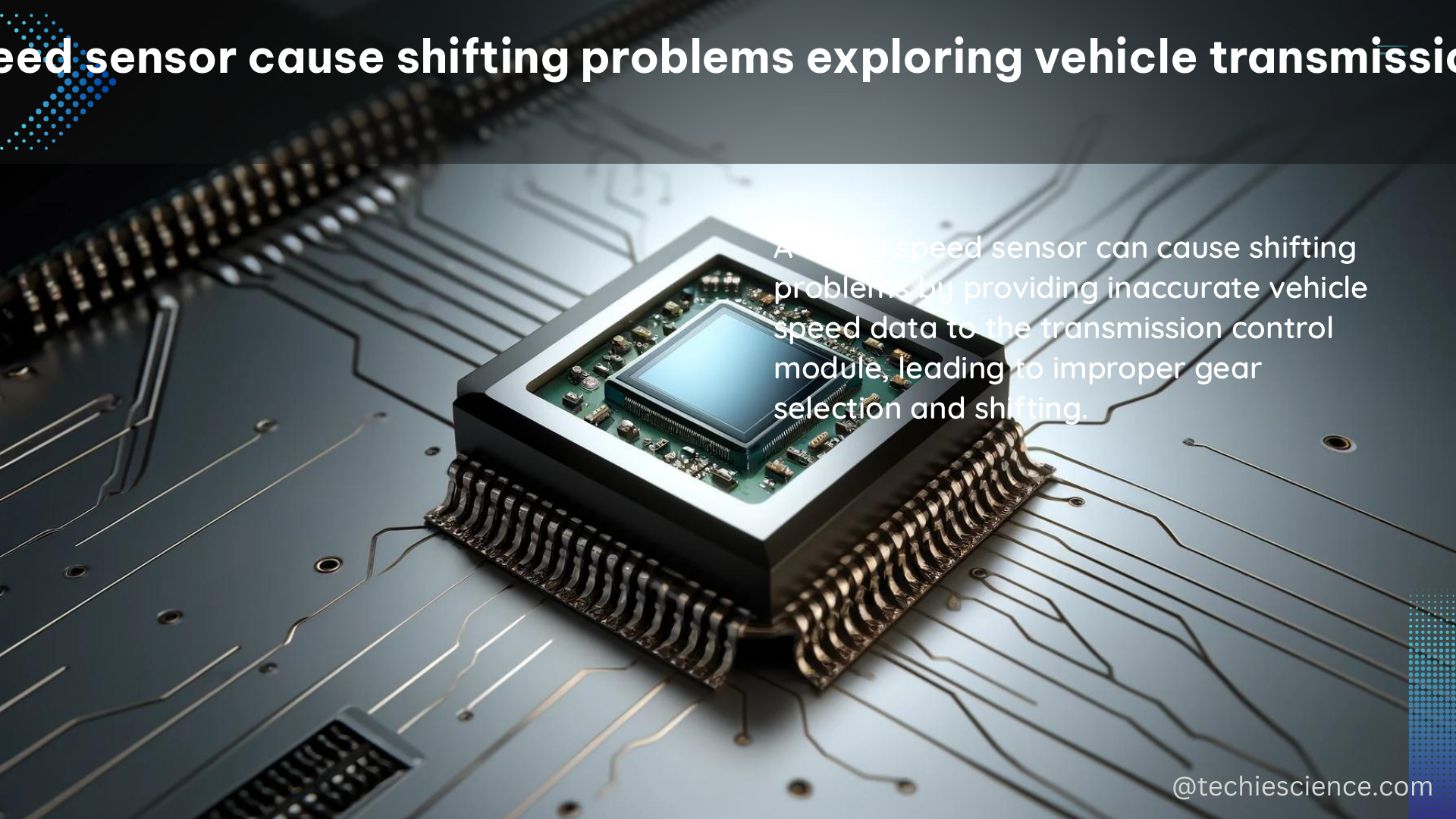 will a speed sensor cause shifting problems exploring vehicle transmission issues