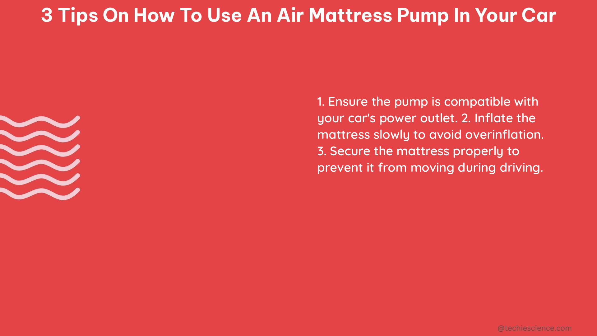 3 tips on how to use an air mattress pump in your car