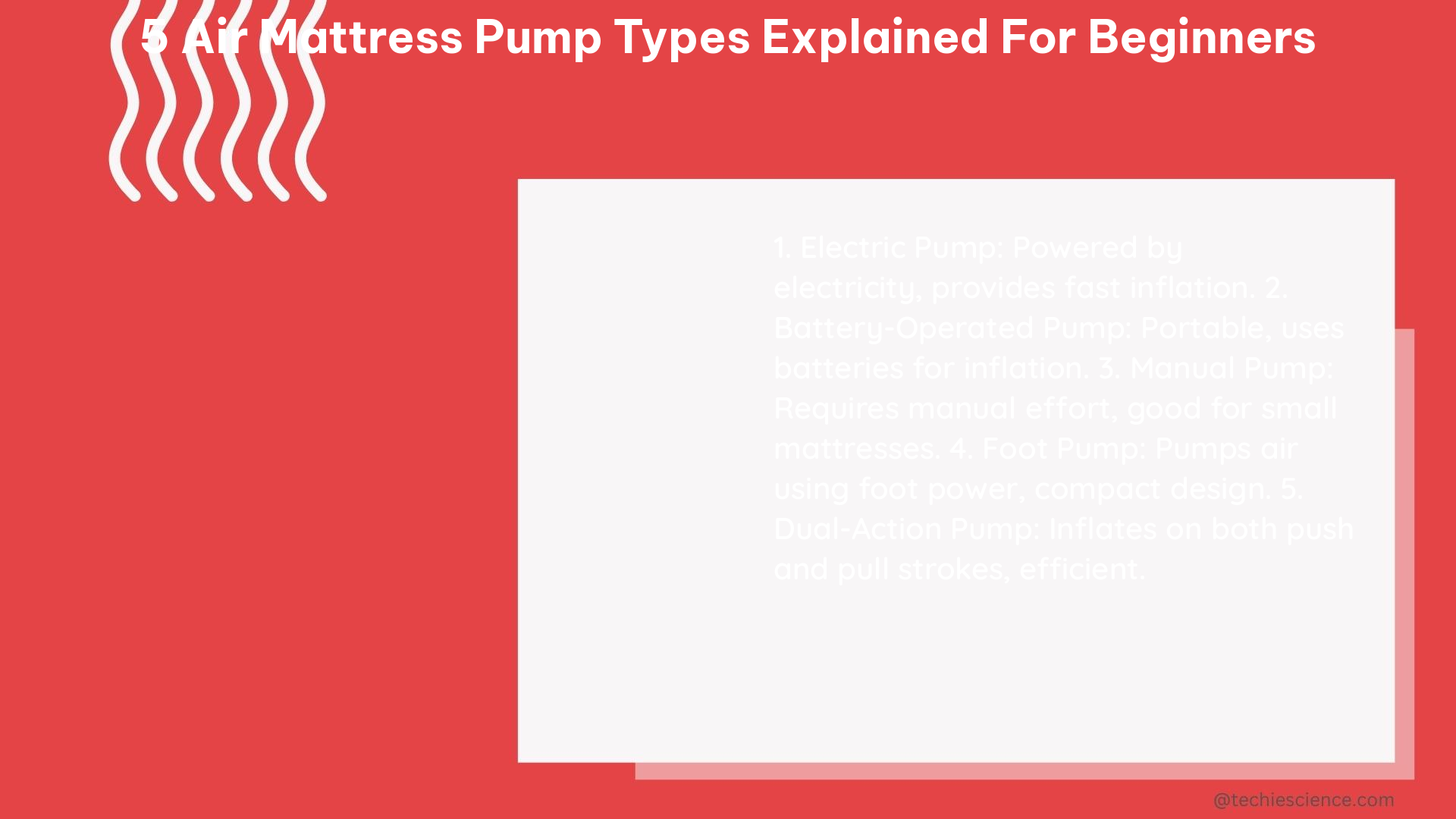 5 air mattress pump types explained for beginners