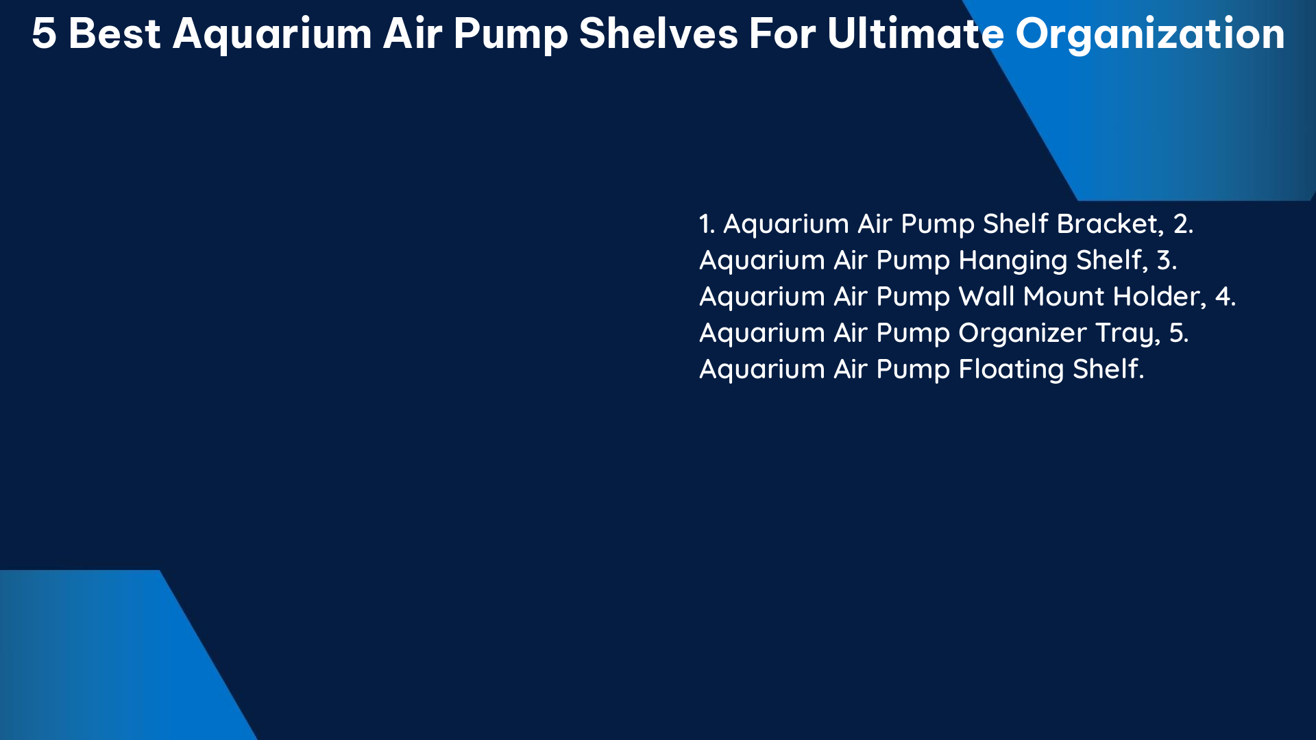 5 best aquarium air pump shelves for ultimate organization