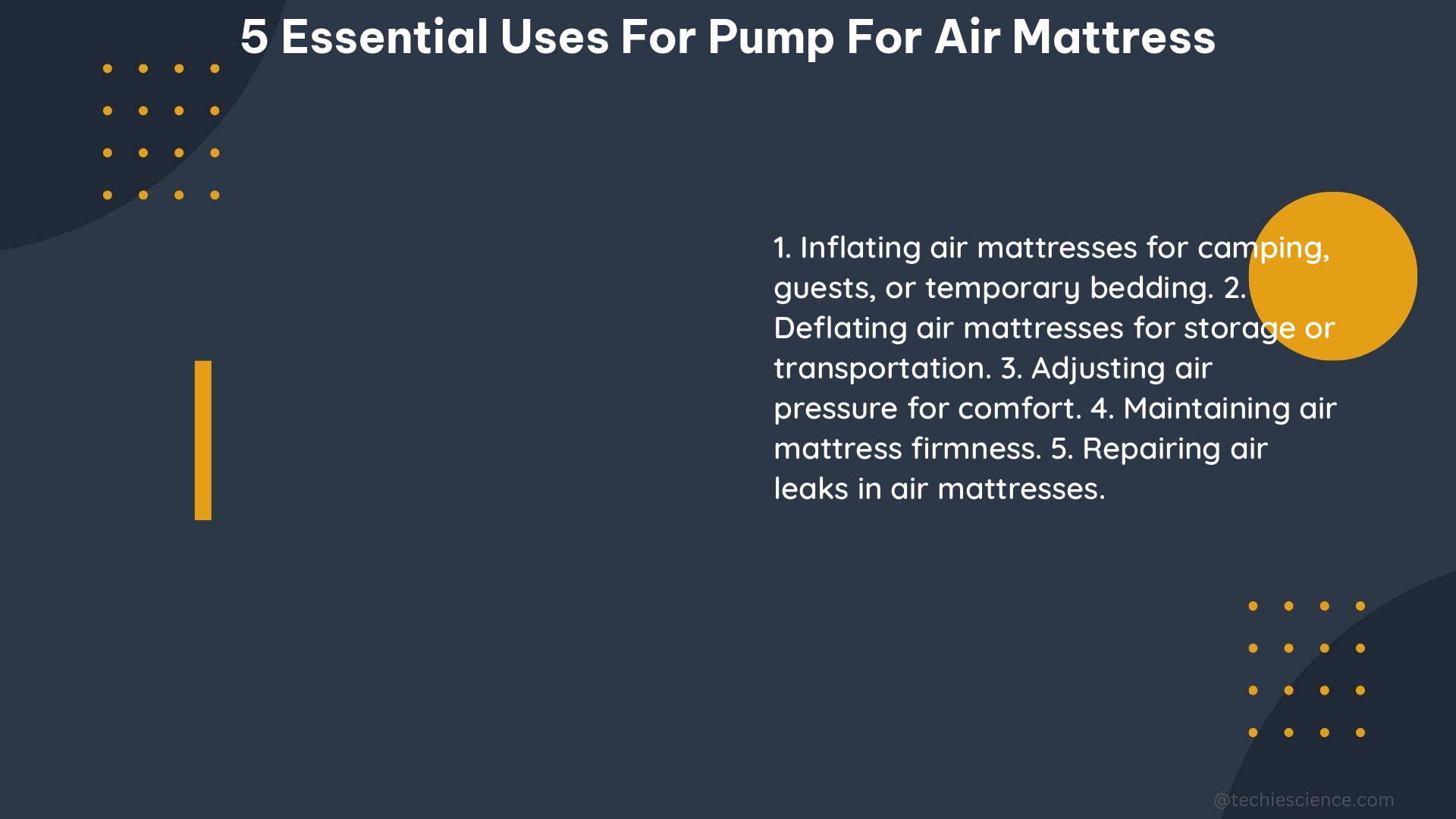 5 essential uses for pump for air mattress