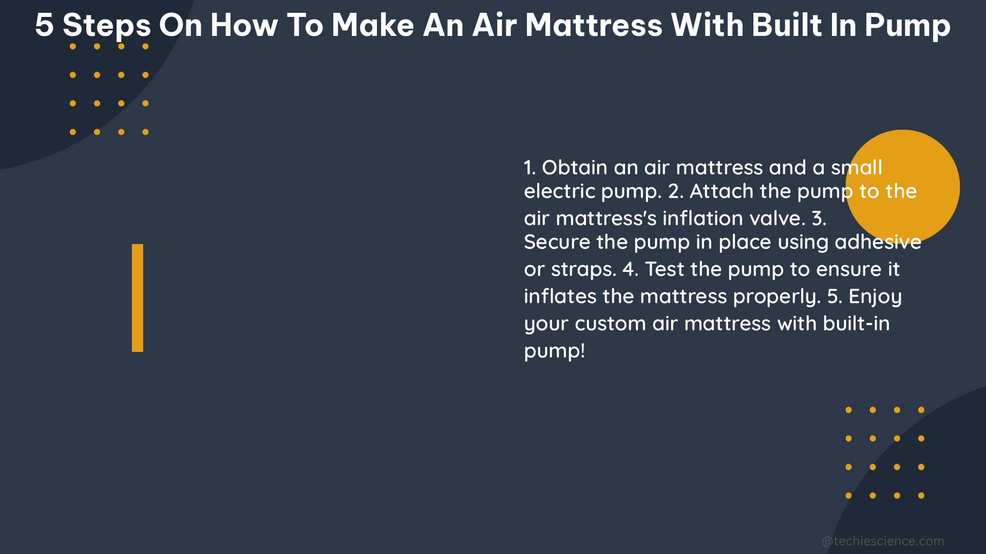 5 steps on how to make an air mattress with built in pump