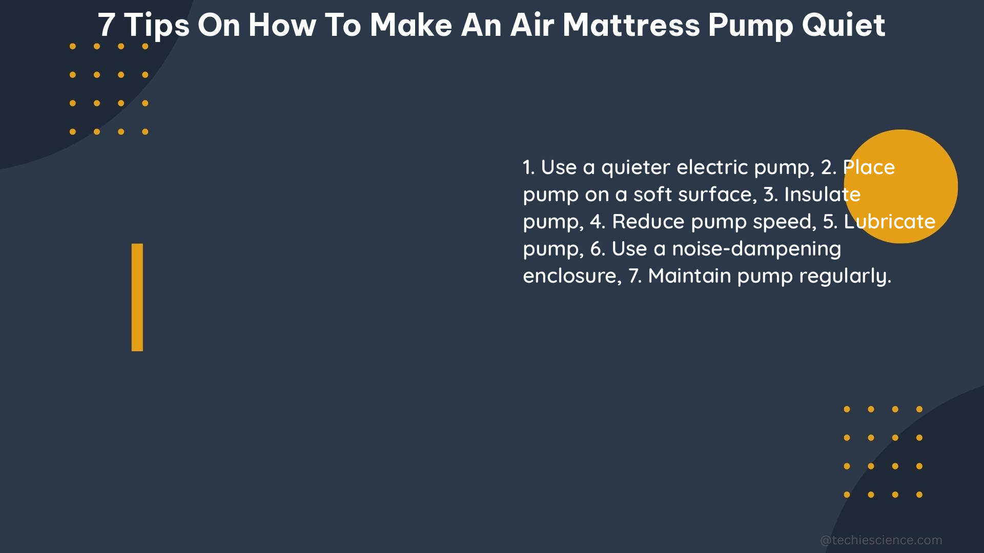 7 tips on how to make an air mattress pump quiet