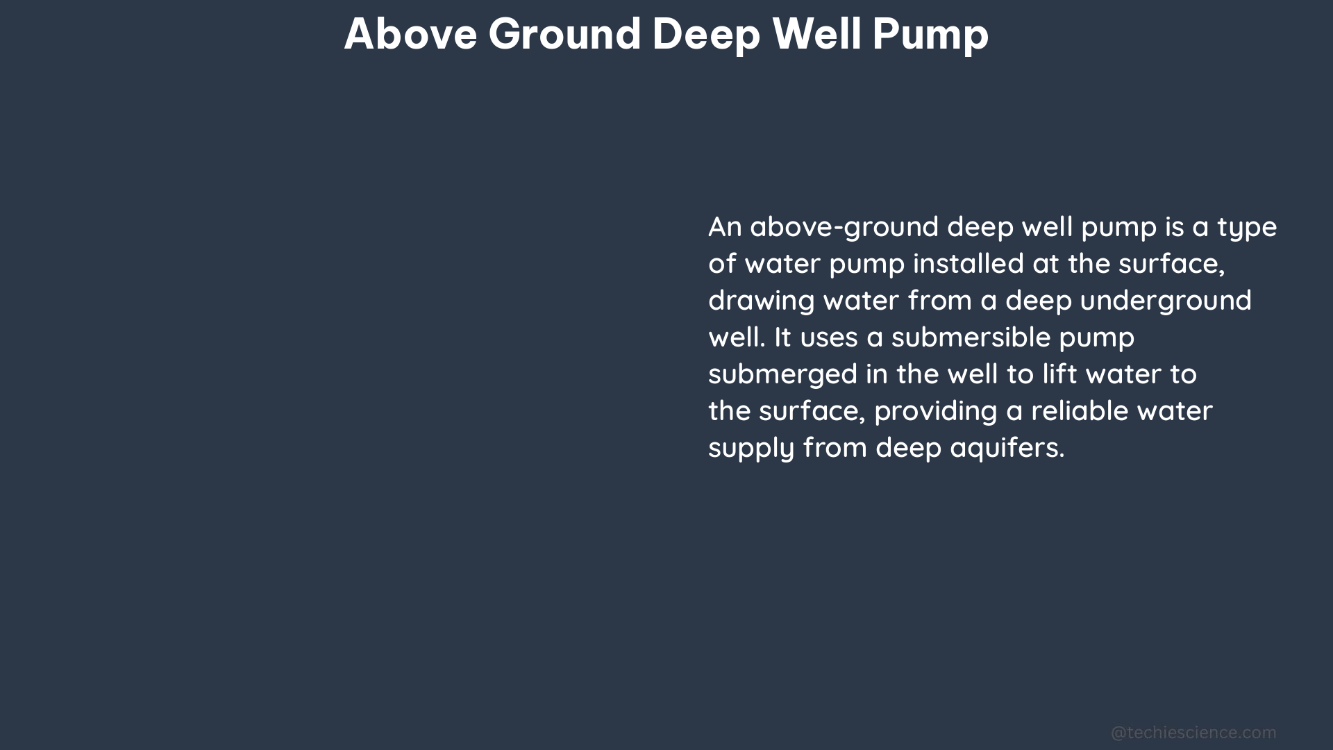 above ground deep well pump