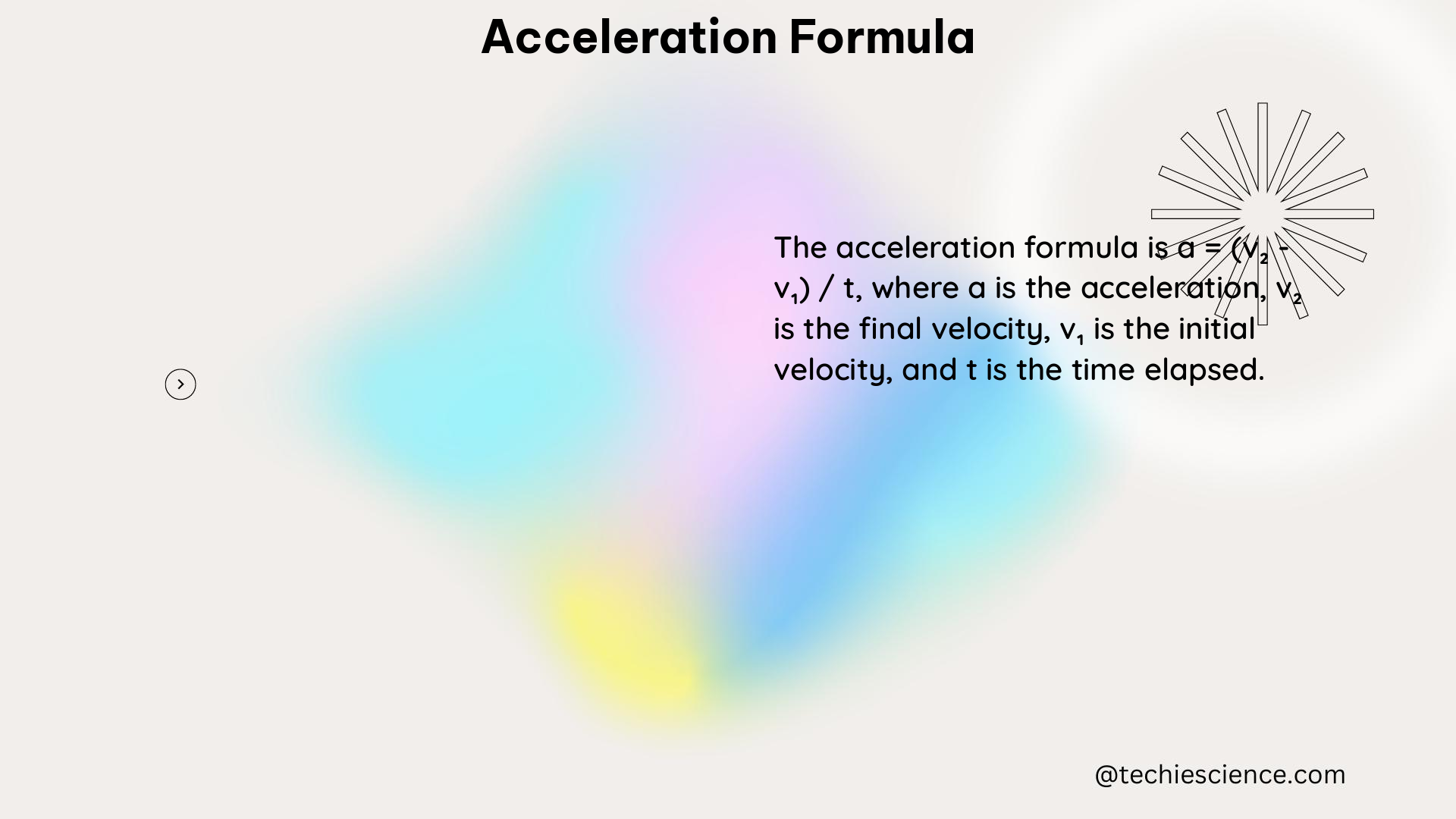 acceleration formula