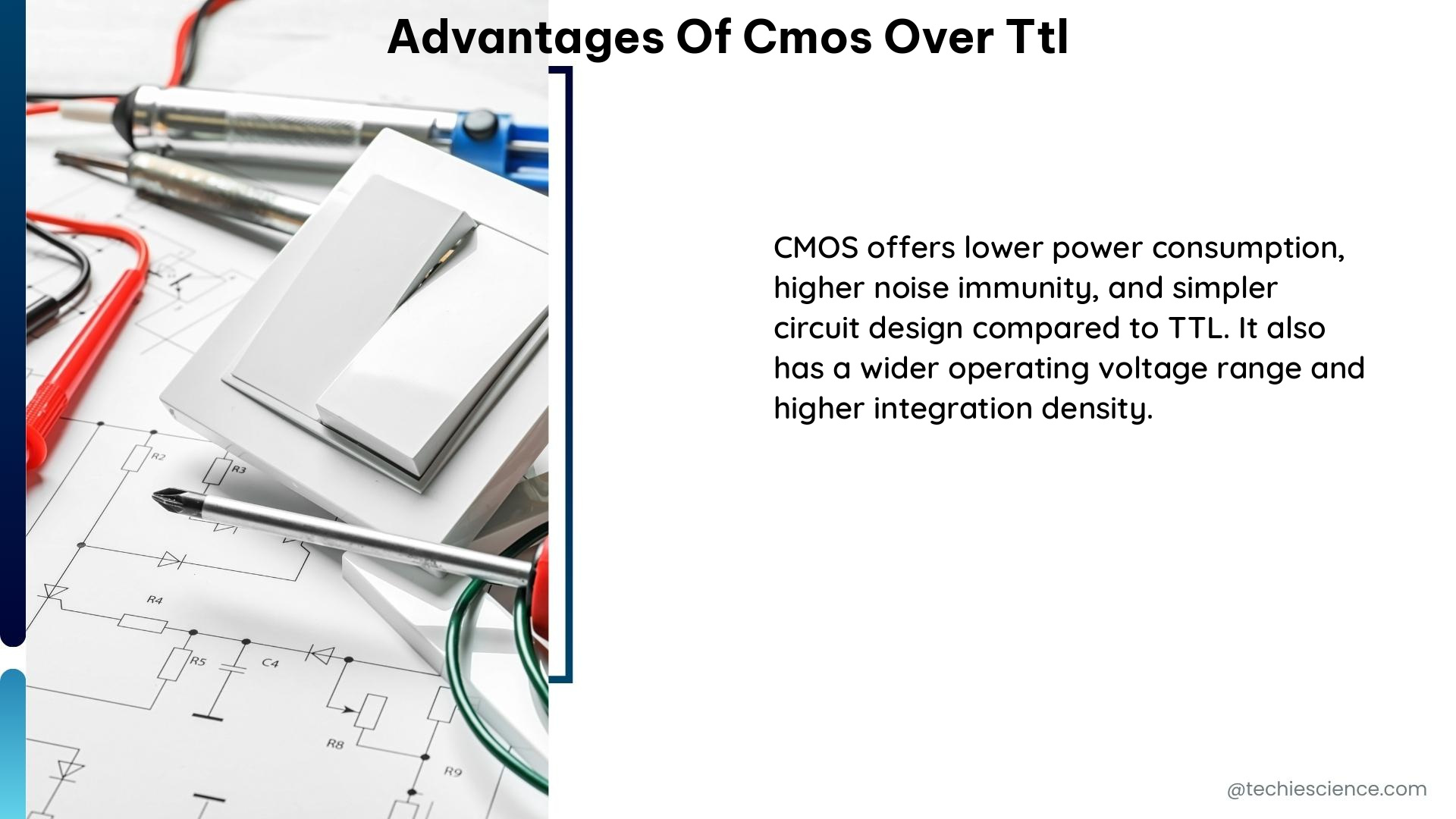 advantages of cmos over ttl