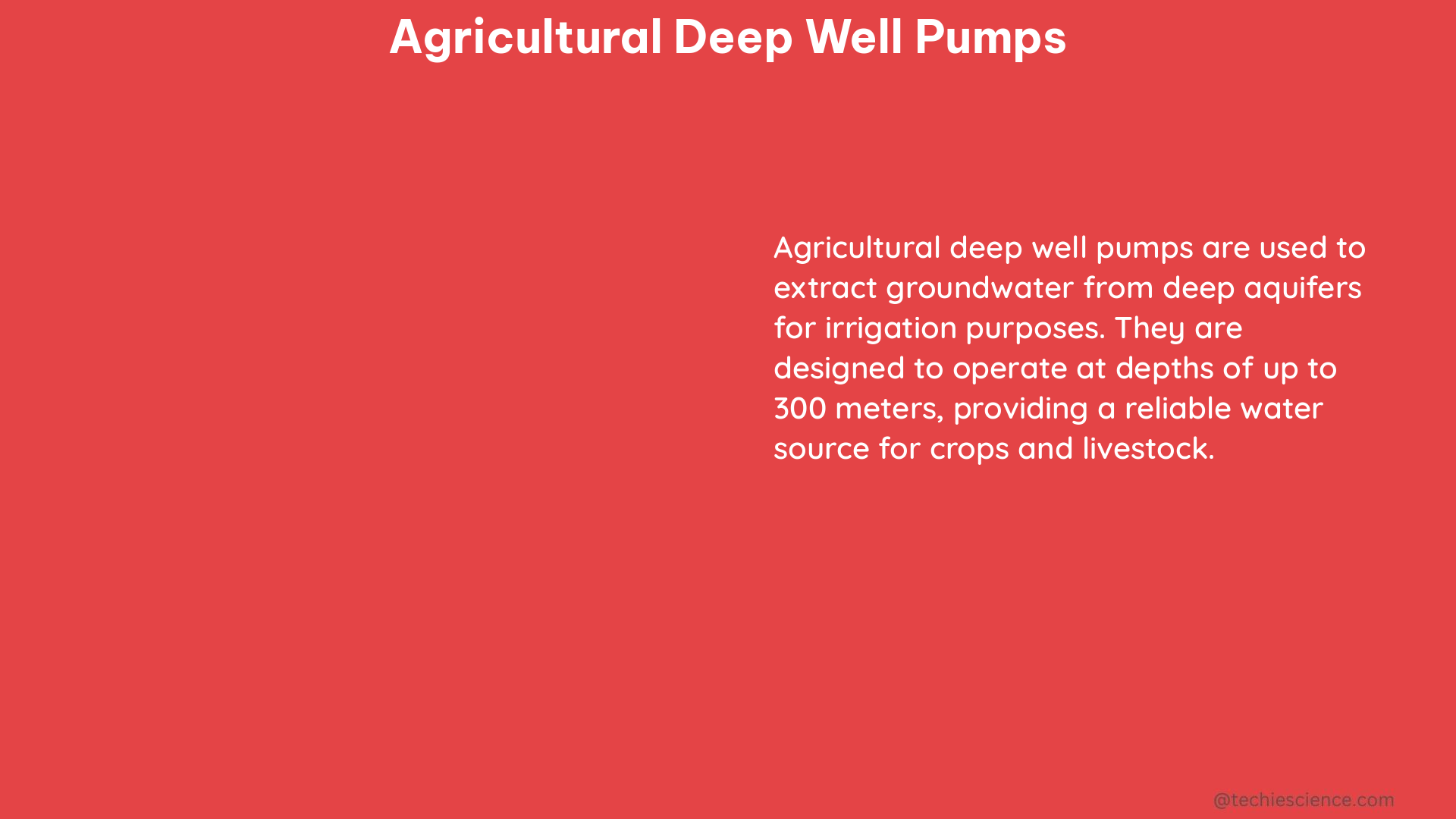 agricultural deep well pumps