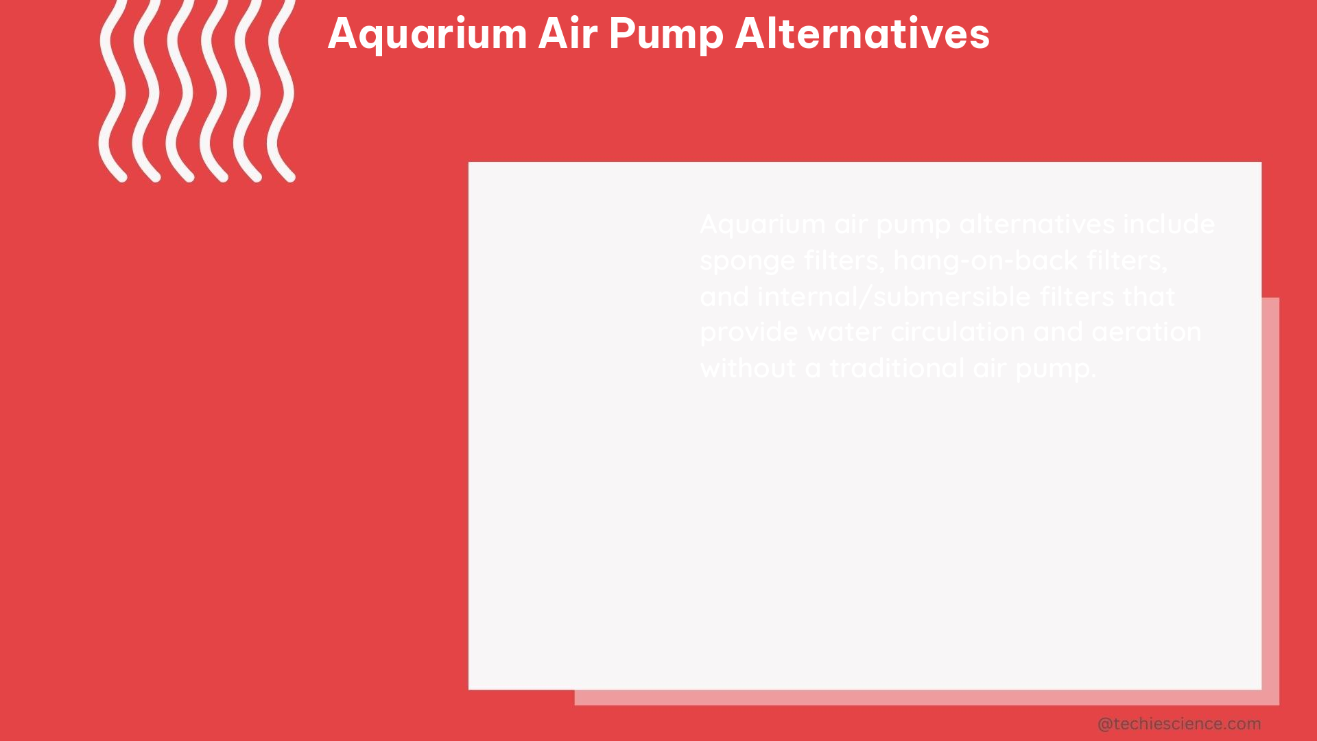 aquarium air pump alternatives