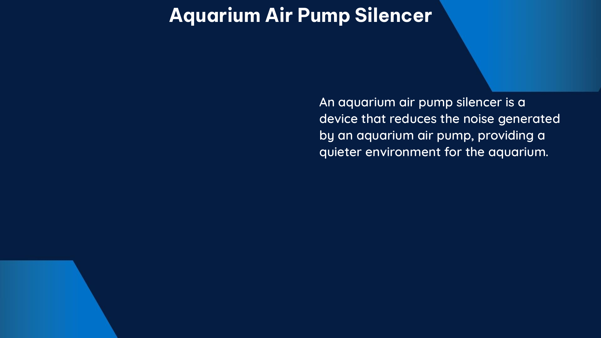 aquarium air pump silencer