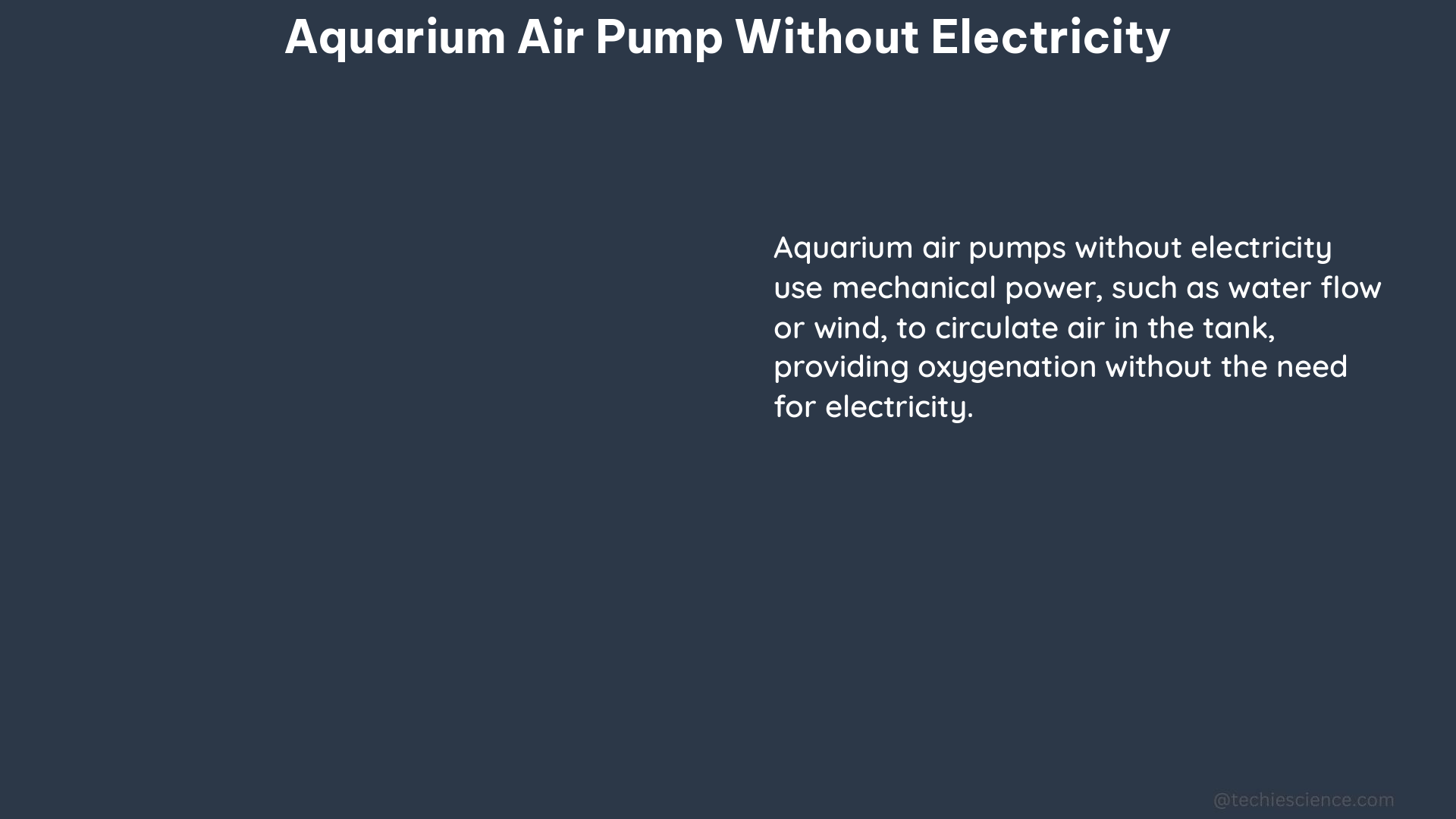 aquarium air pump without electricity