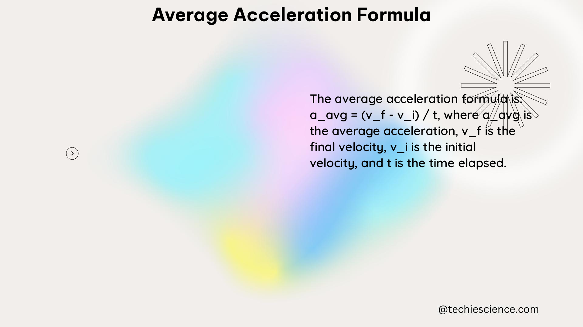 average acceleration formula