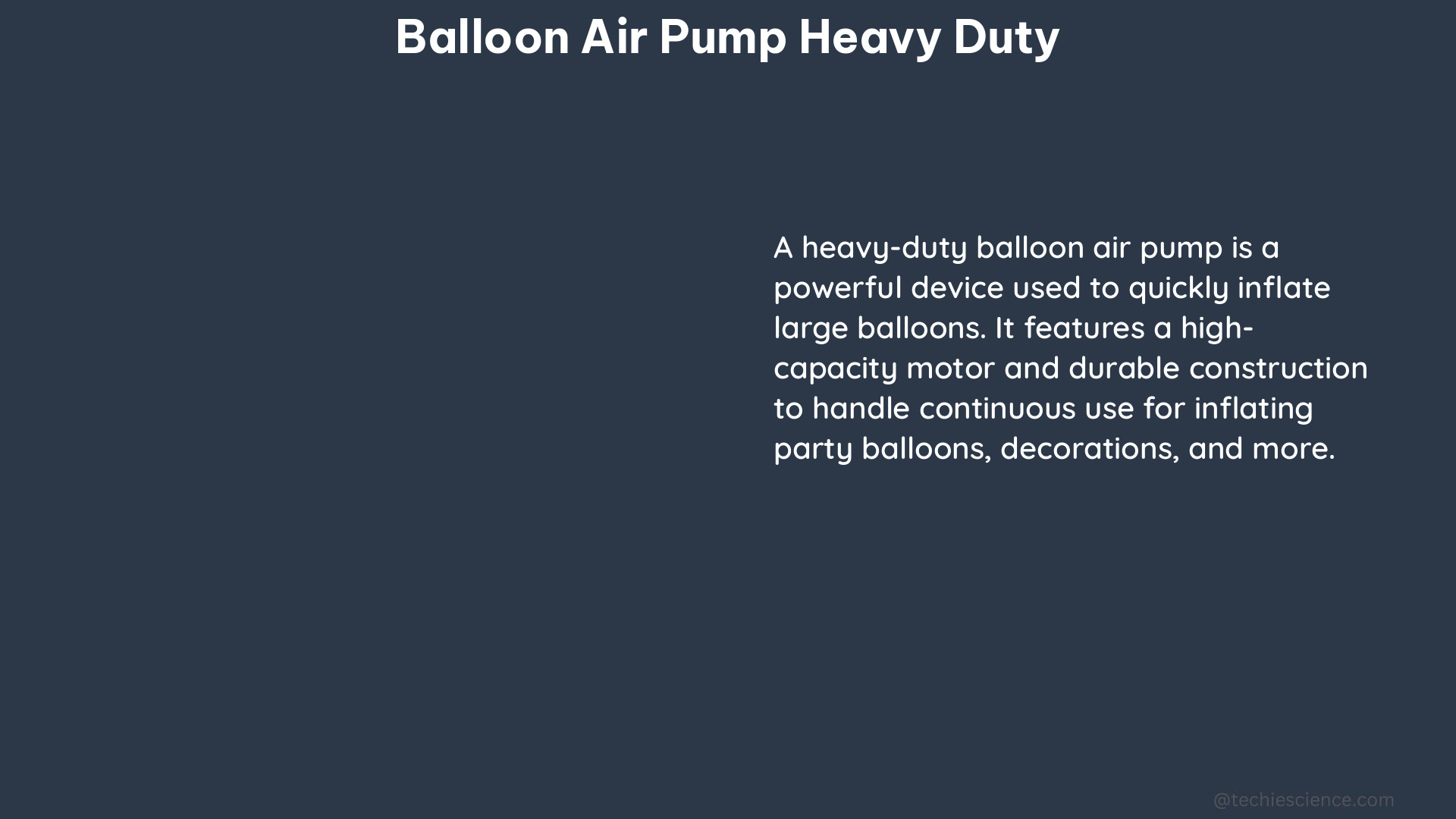 balloon air pump heavy duty