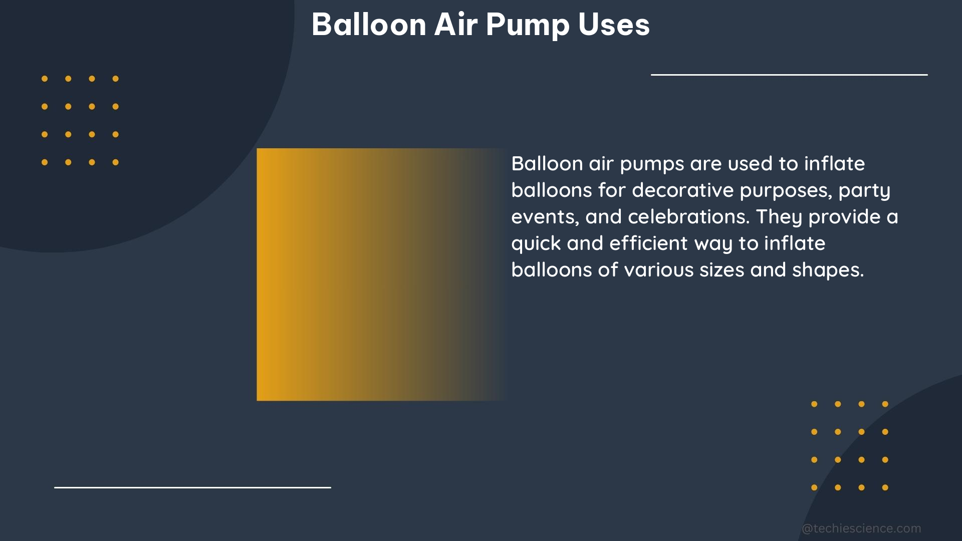 balloon air pump uses