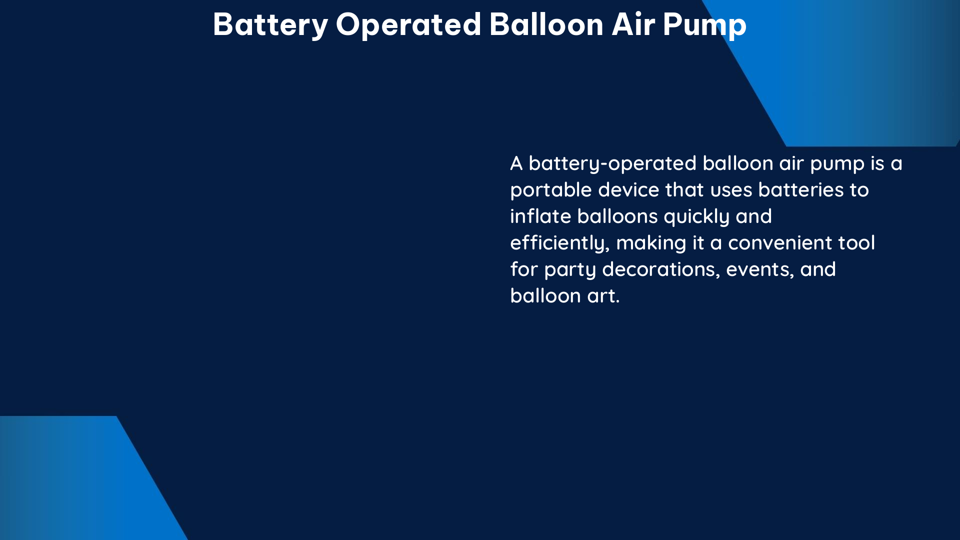 battery operated balloon air pump