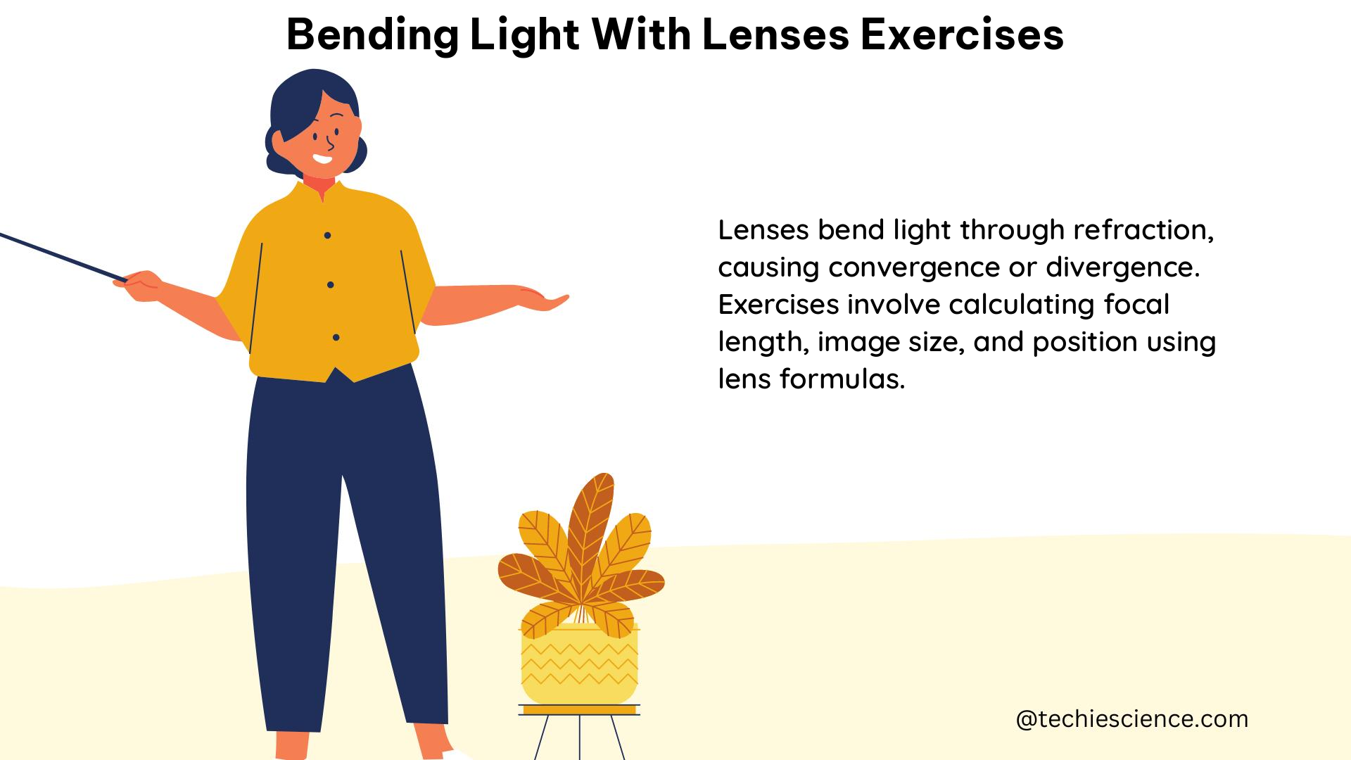 bending light with lenses exercises