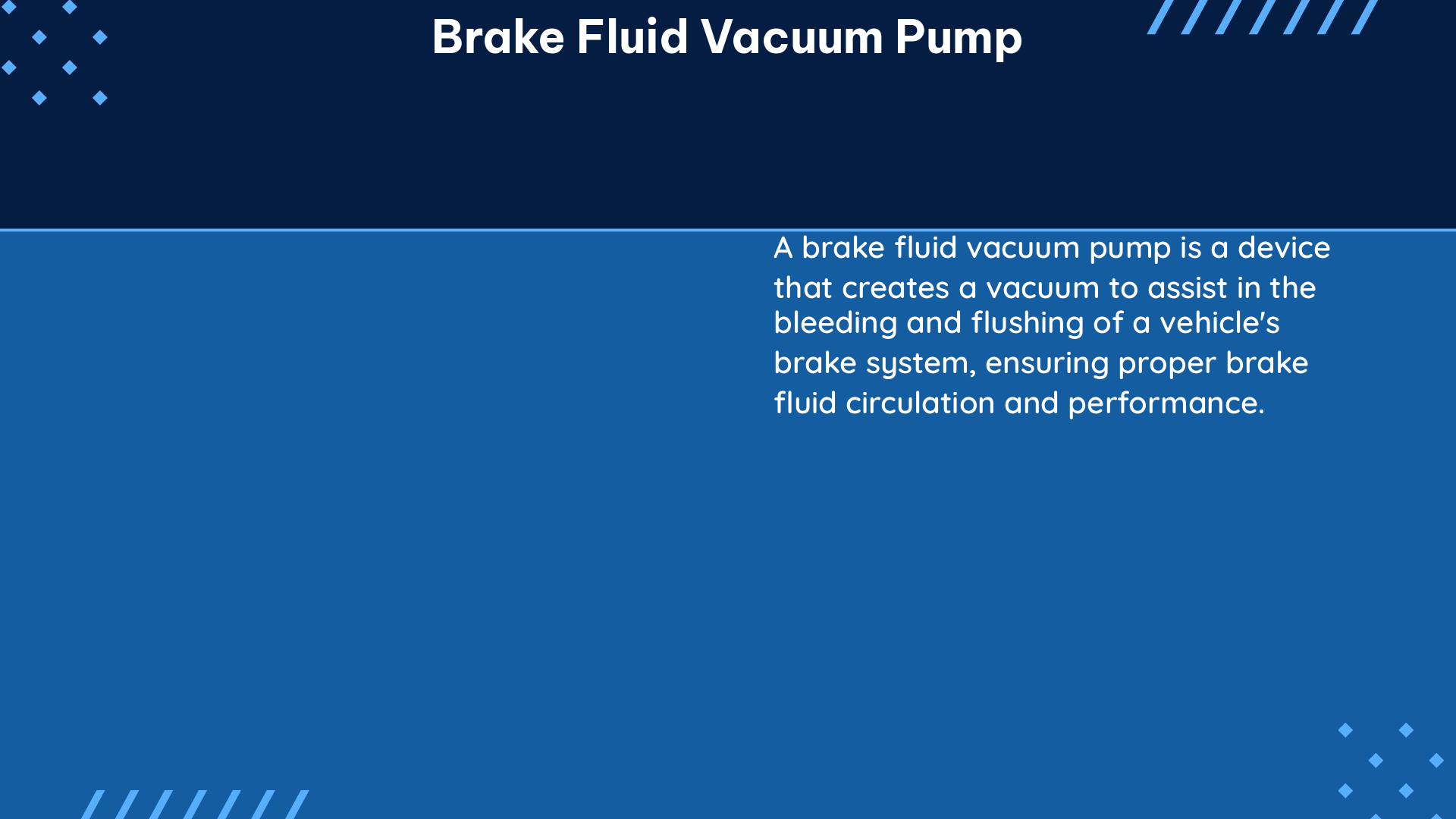 brake fluid vacuum pump