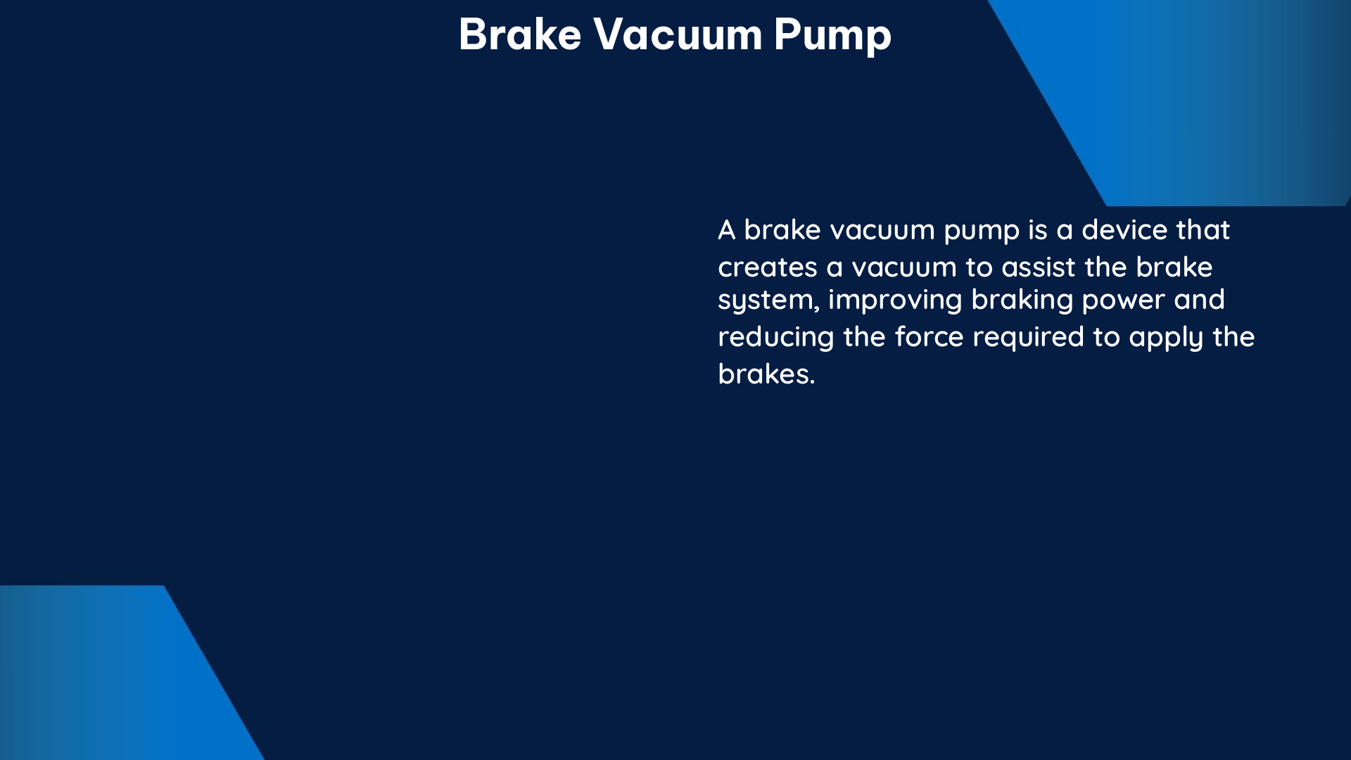 brake vacuum pump