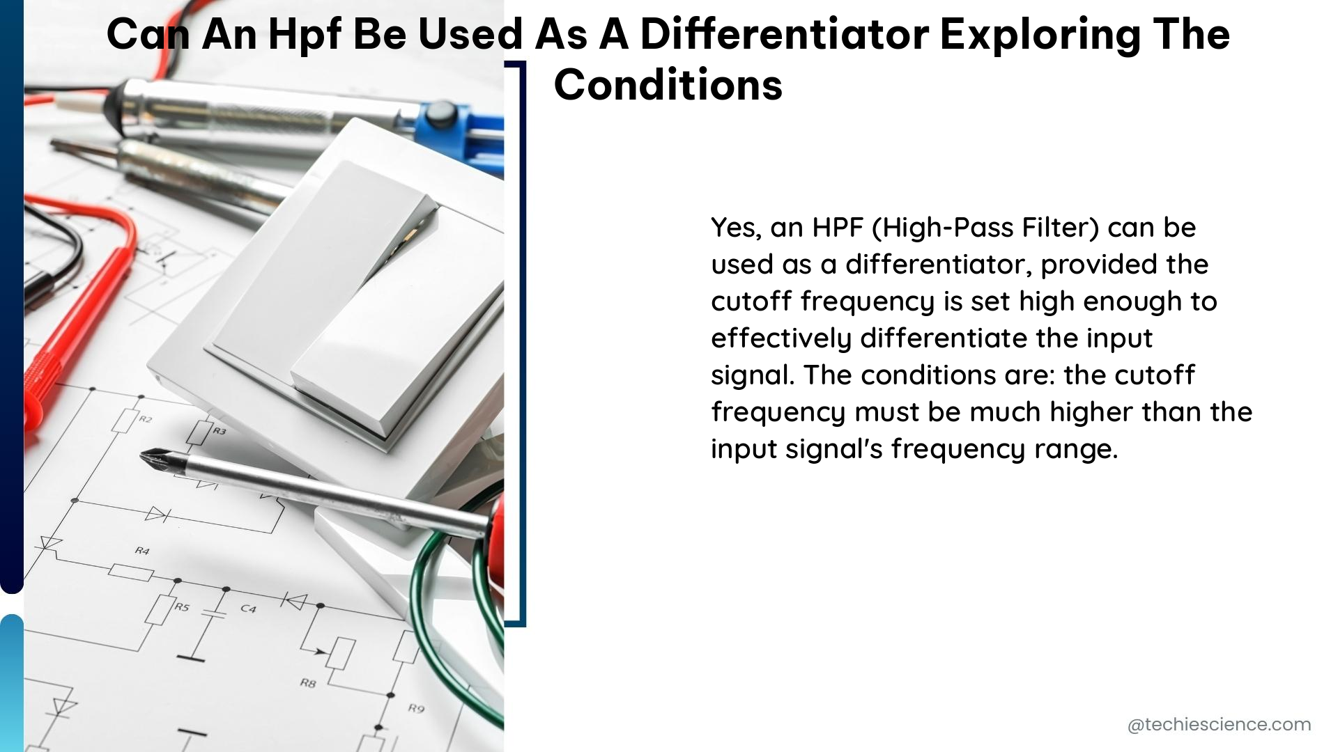 can an hpf be used as a differentiator exploring the conditions