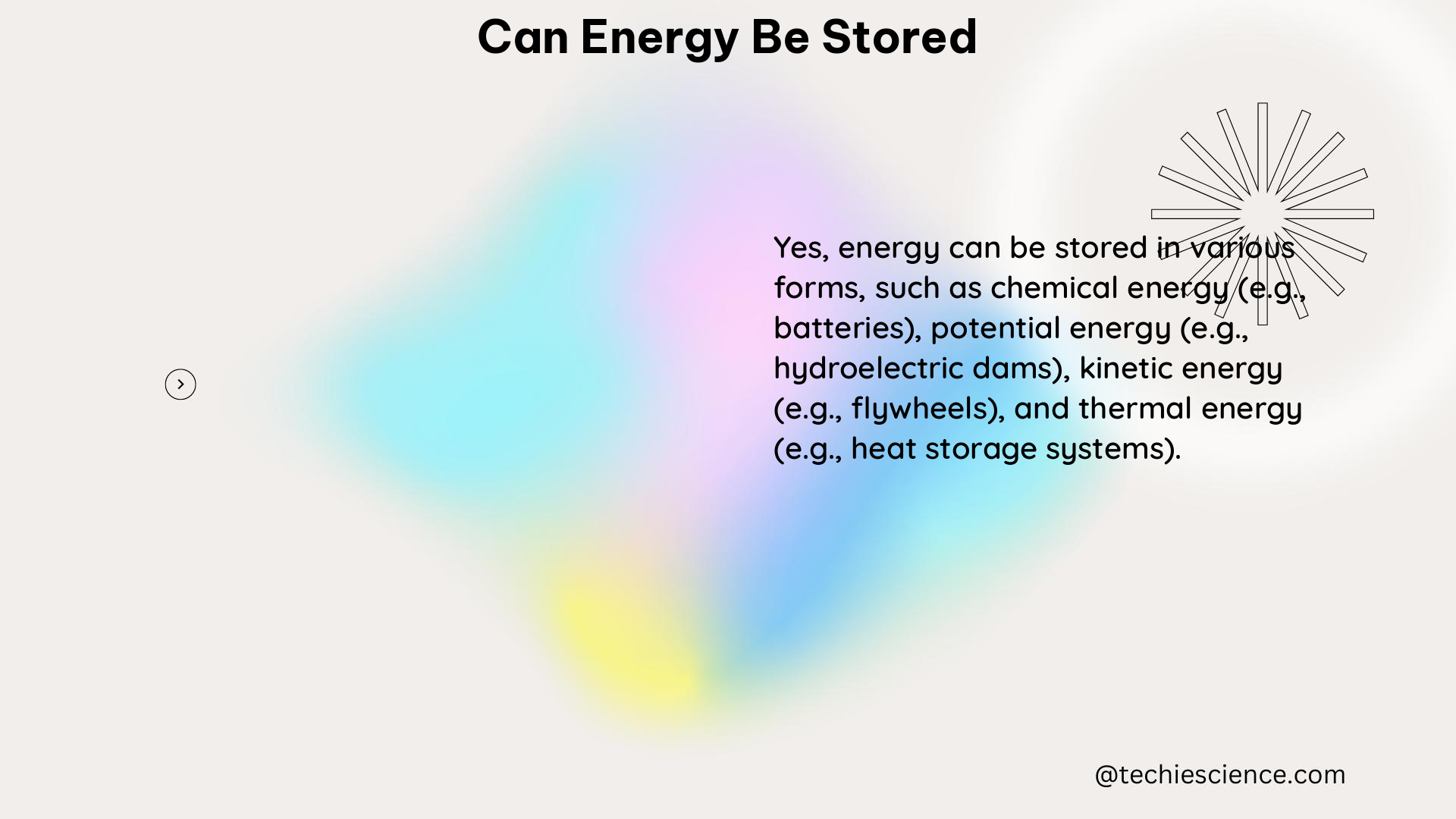 can energy be stored