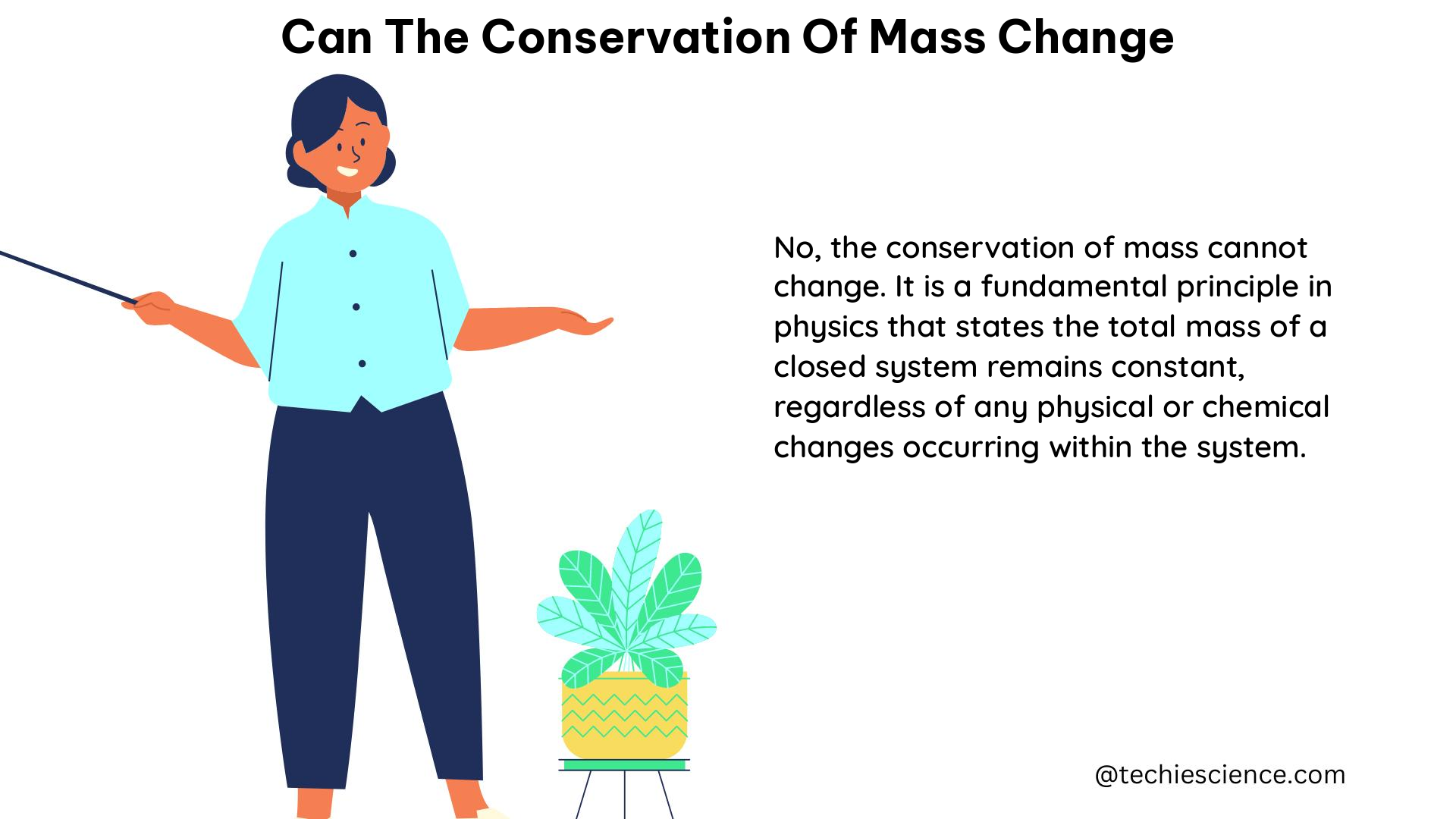 can the conservation of mass change