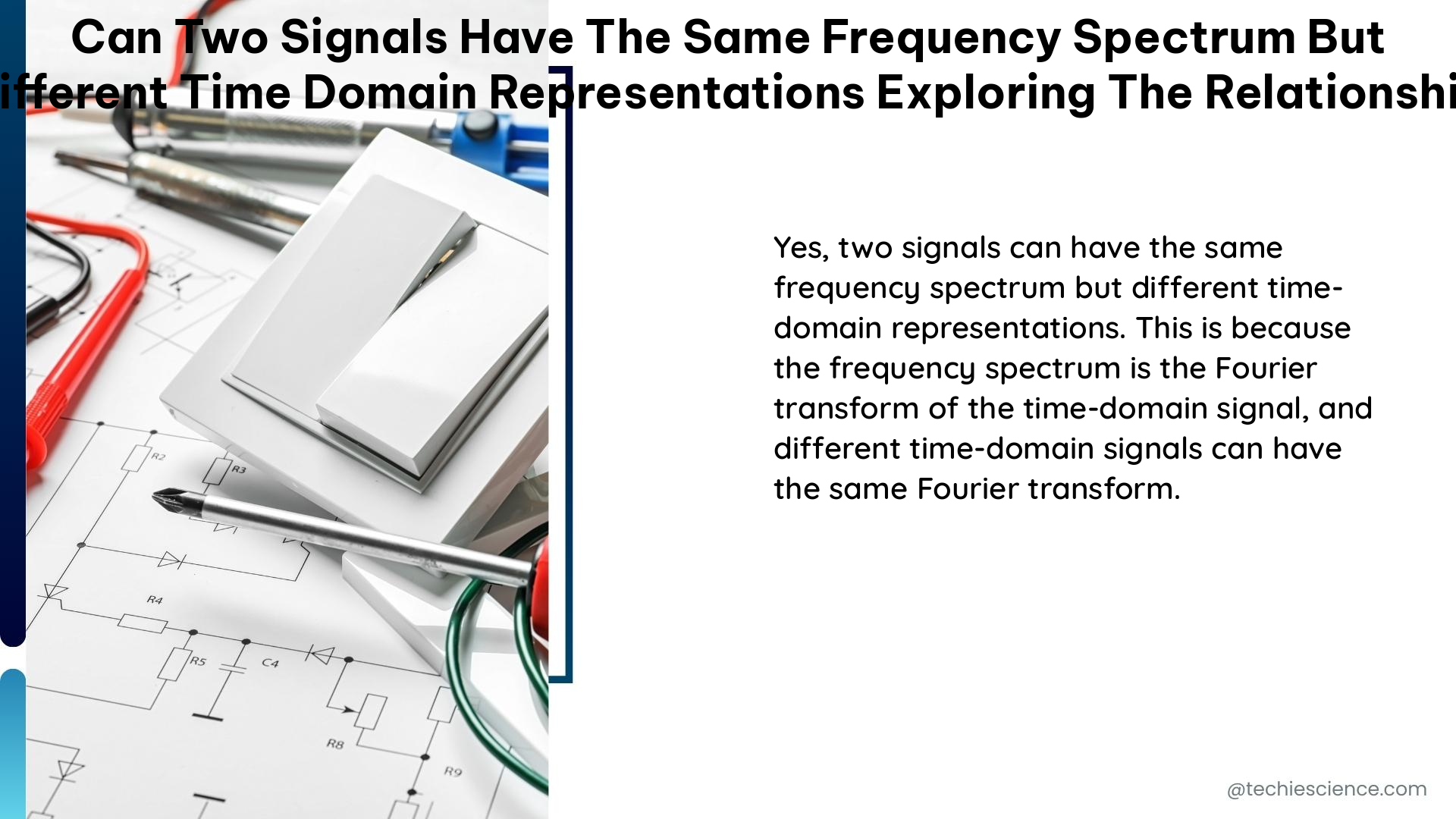 can two signals have the same frequency spectrum but different time domain representations exploring the relationship