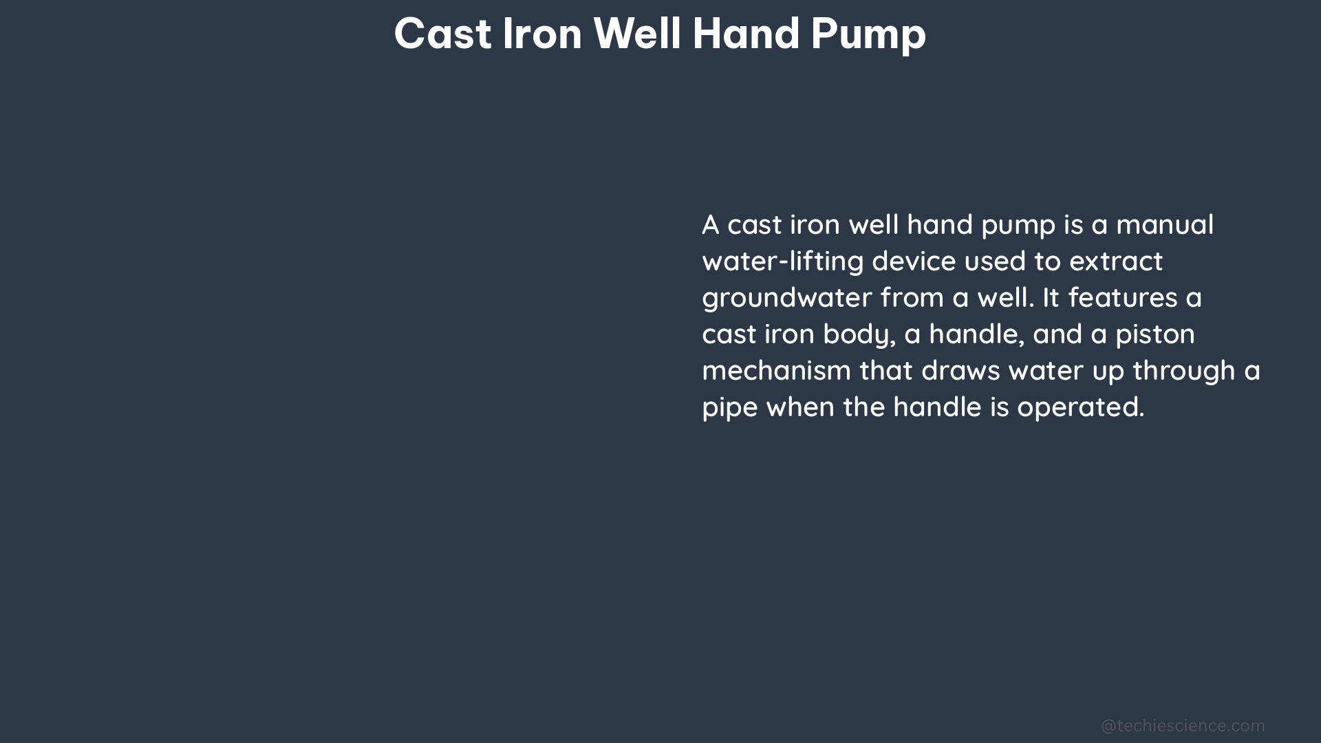 cast iron well hand pump