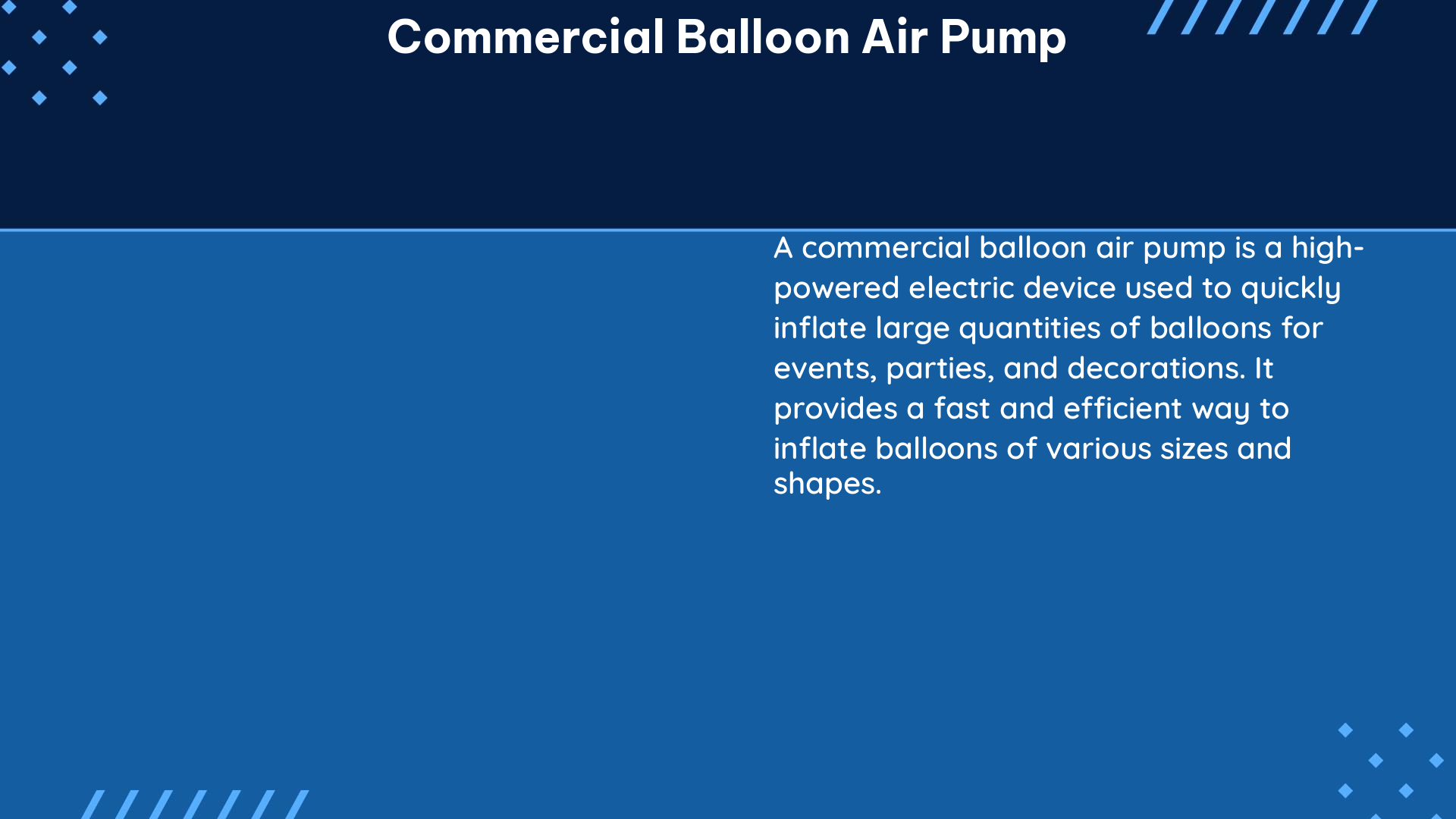 commercial balloon air pump